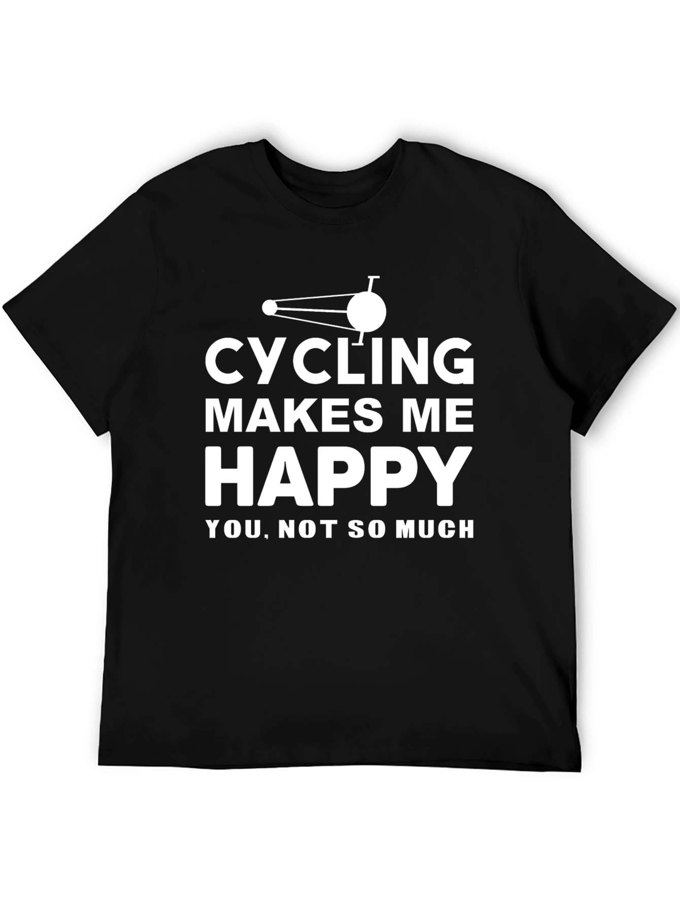 Cycling Makes Me Happy T-Shirt - Funny Biker Tee