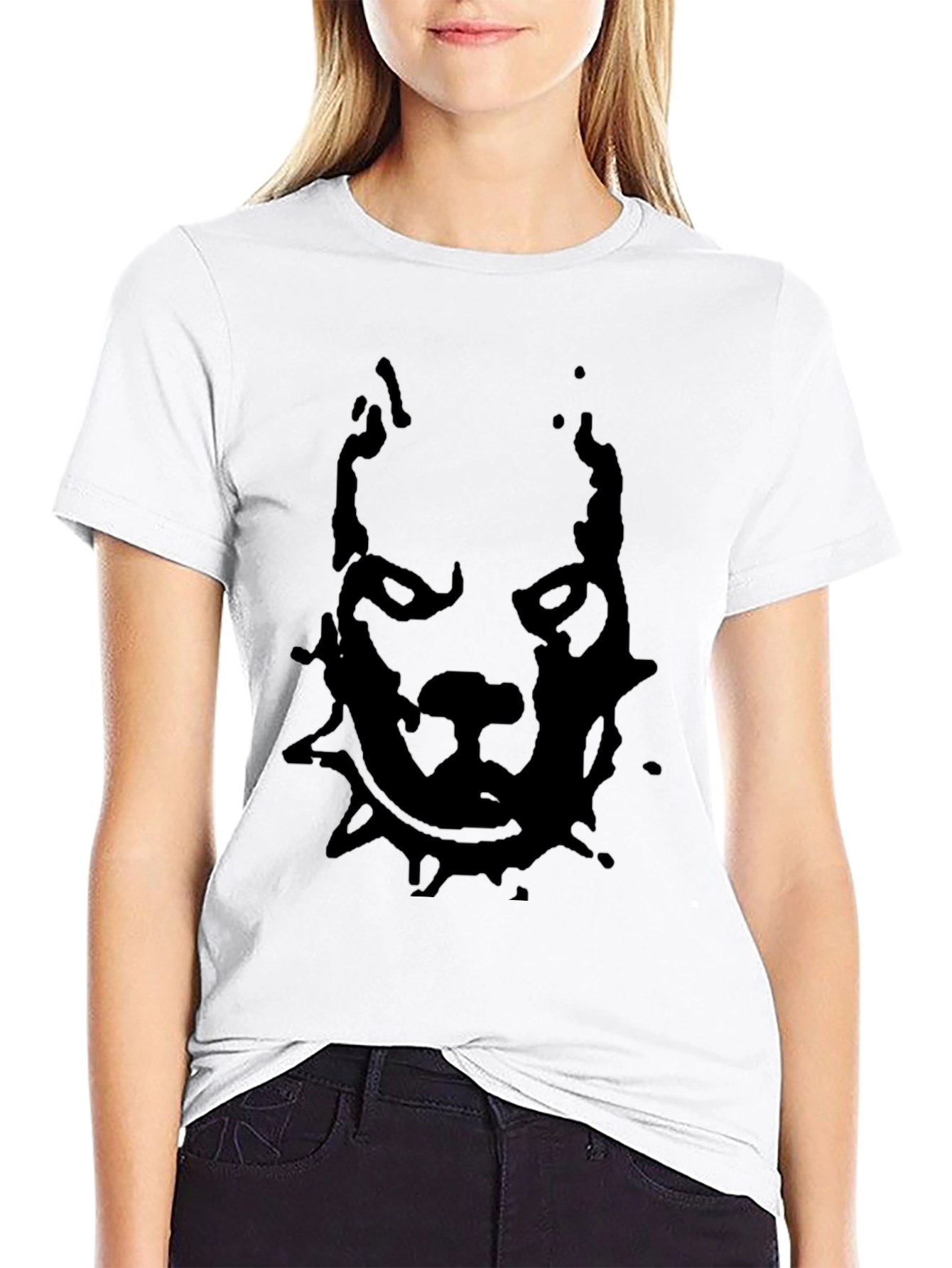 Pitbull Graphic Print Black T-Shirt