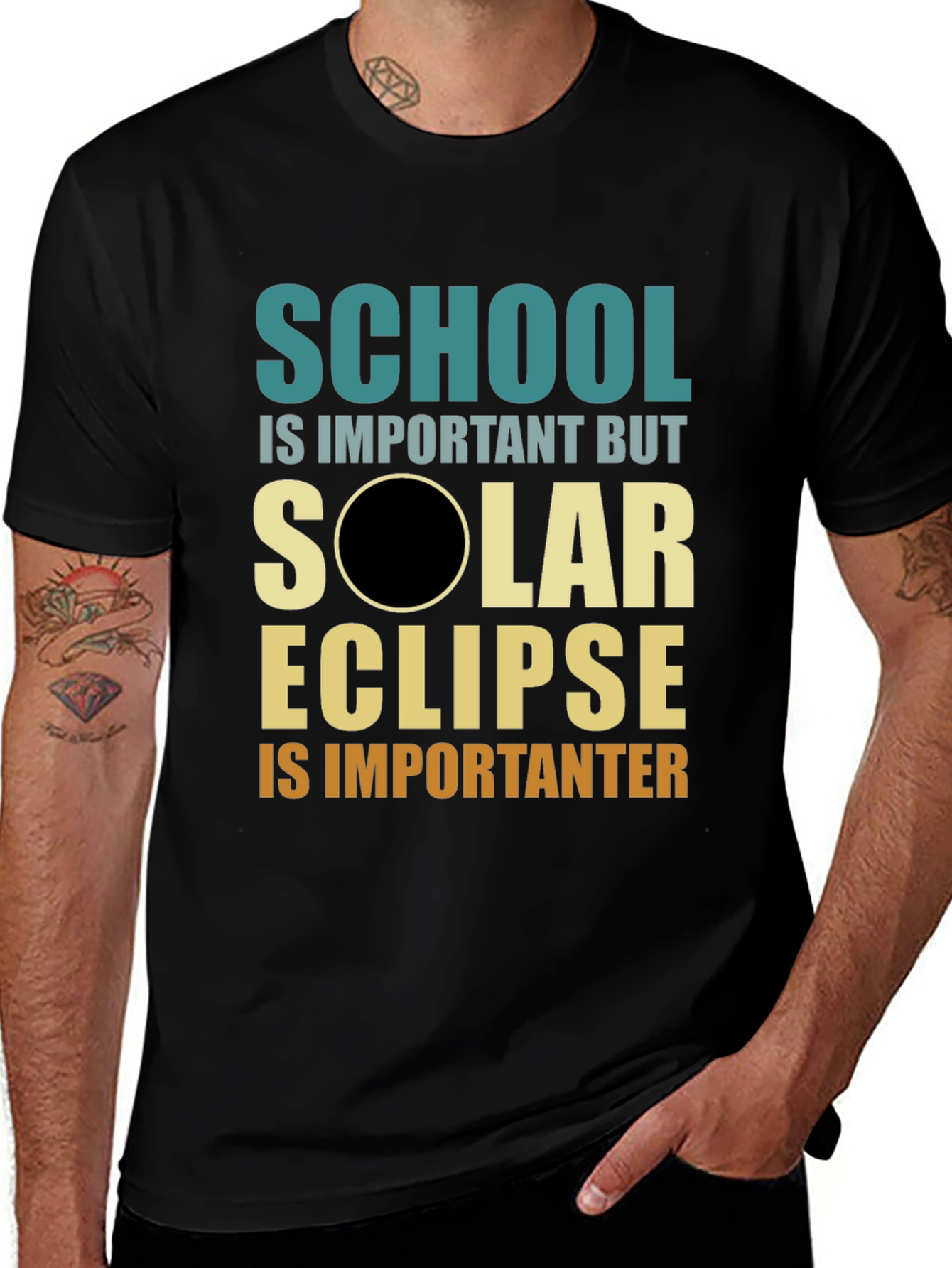 Solar Eclipse Graphic T-Shirt - School is Important(er)
