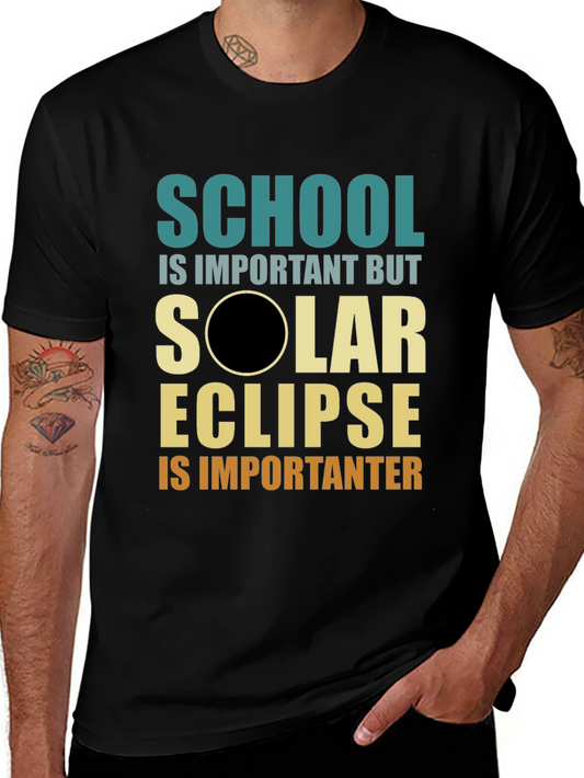 Solar Eclipse Graphic T-Shirt - School is Important(er)