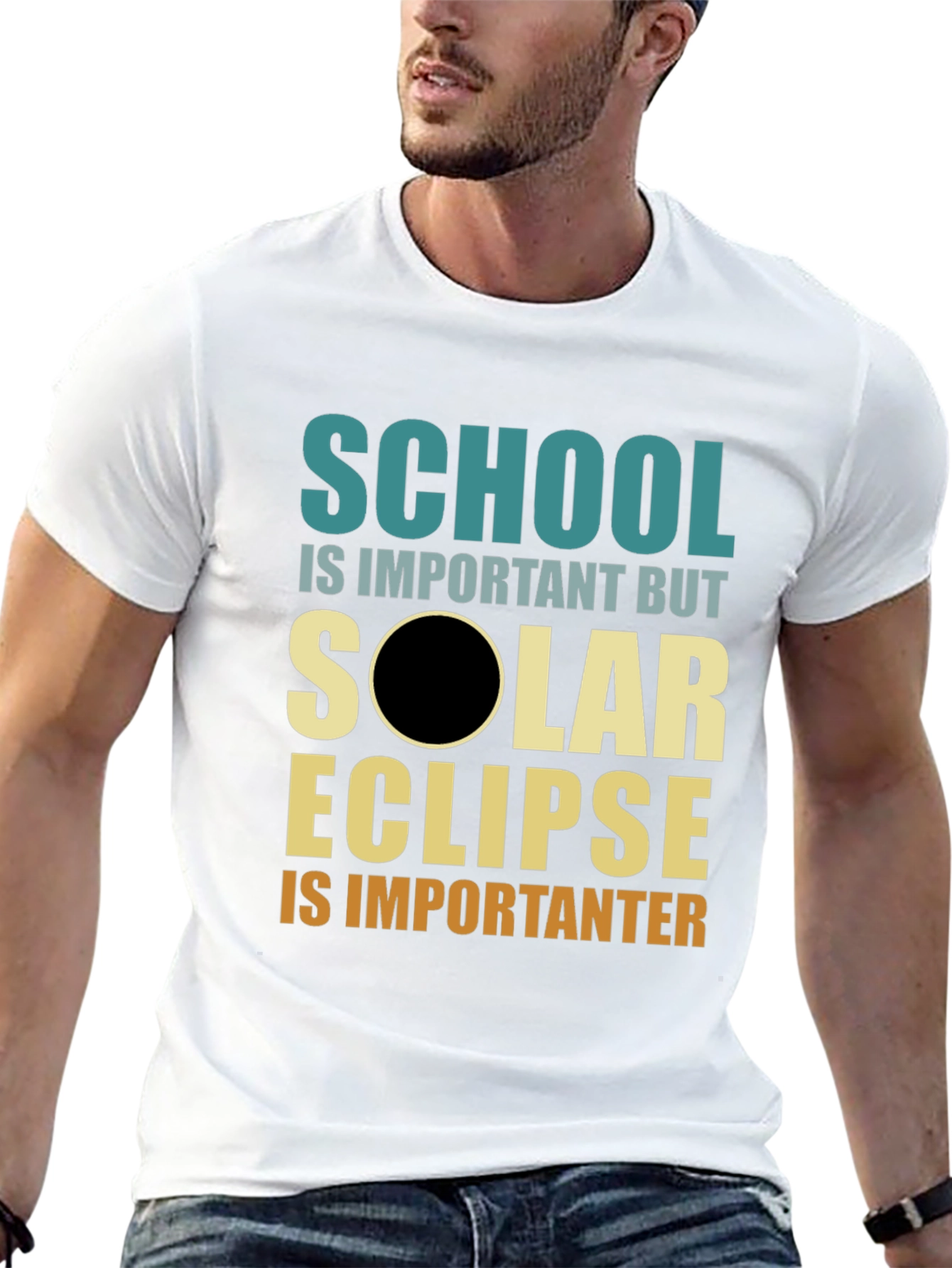 Solar Eclipse Graphic T-Shirt - School is Important(er)