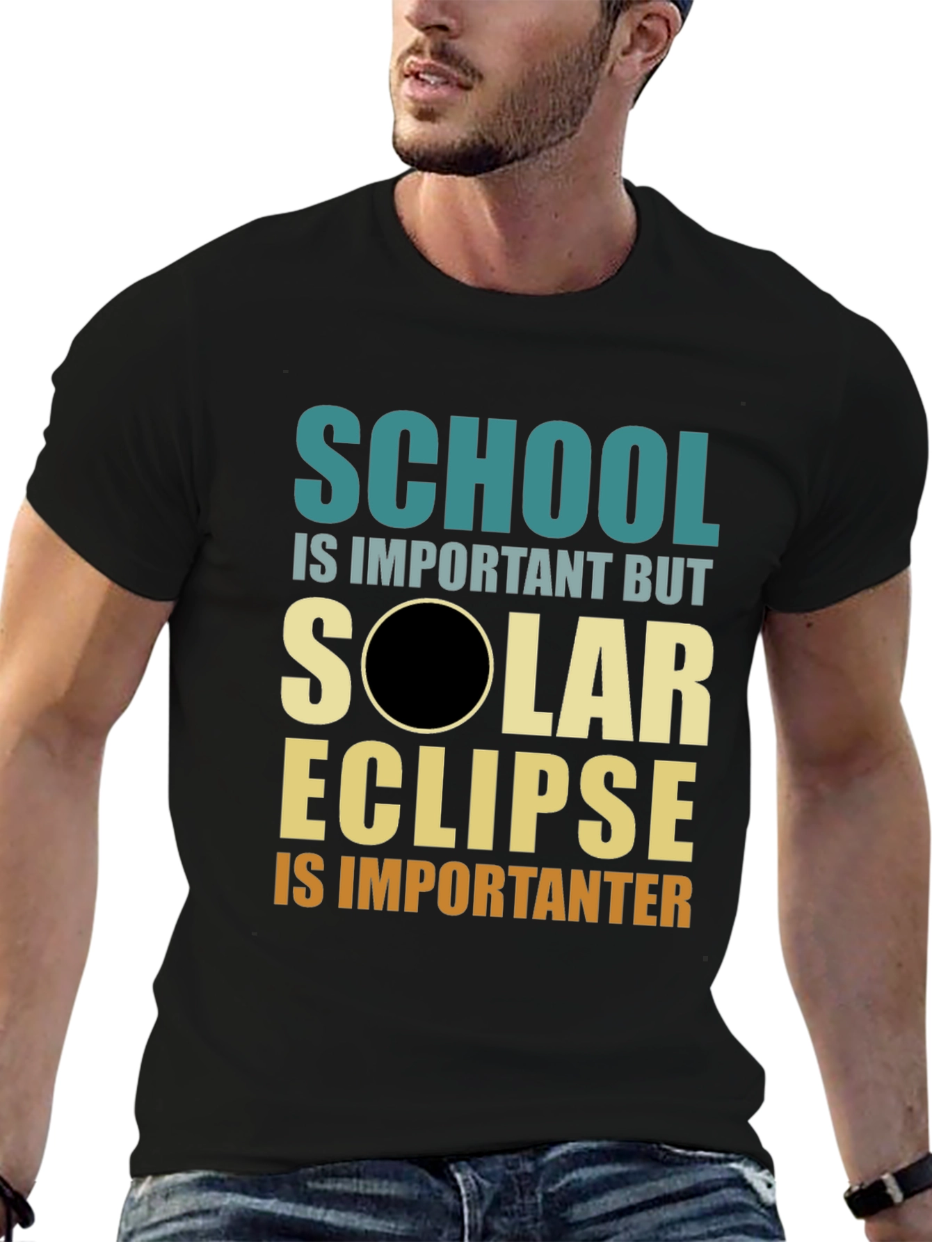 Solar Eclipse Graphic T-Shirt - School is Important(er)