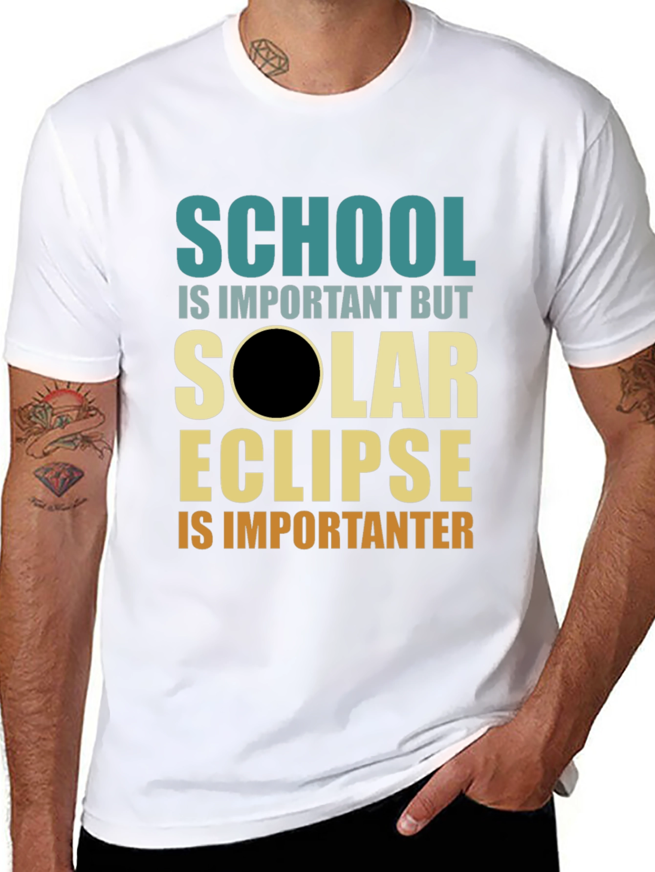 Solar Eclipse Graphic T-Shirt - School is Important(er)