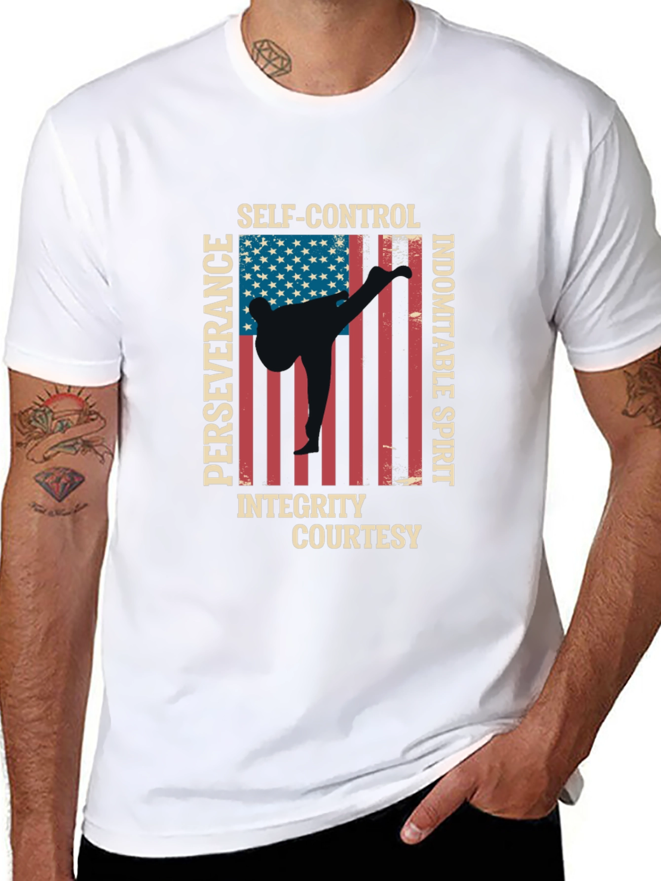 Martial Arts USA Flag T-Shirt