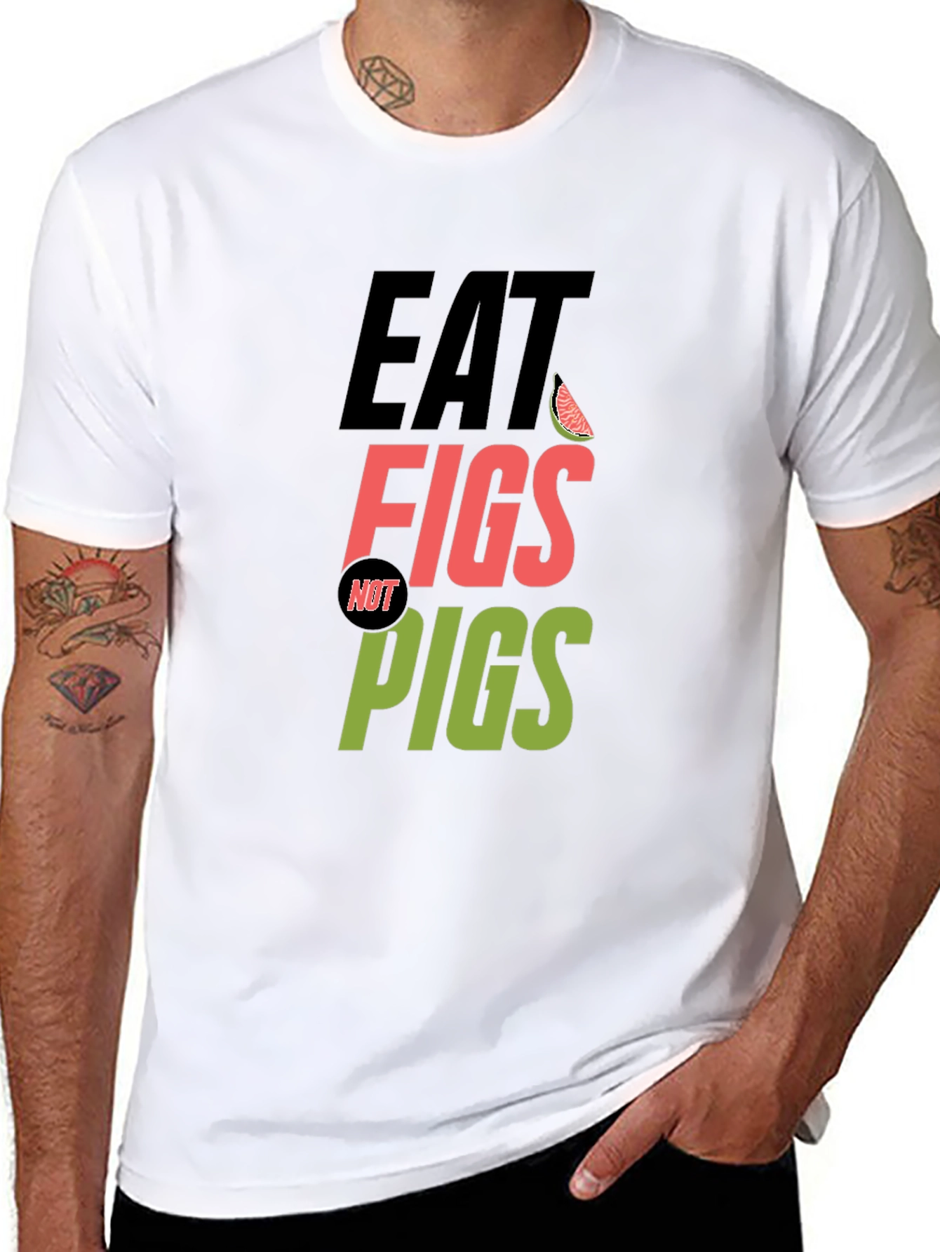 Eat Figs Not Pigs Vegan T-Shirt