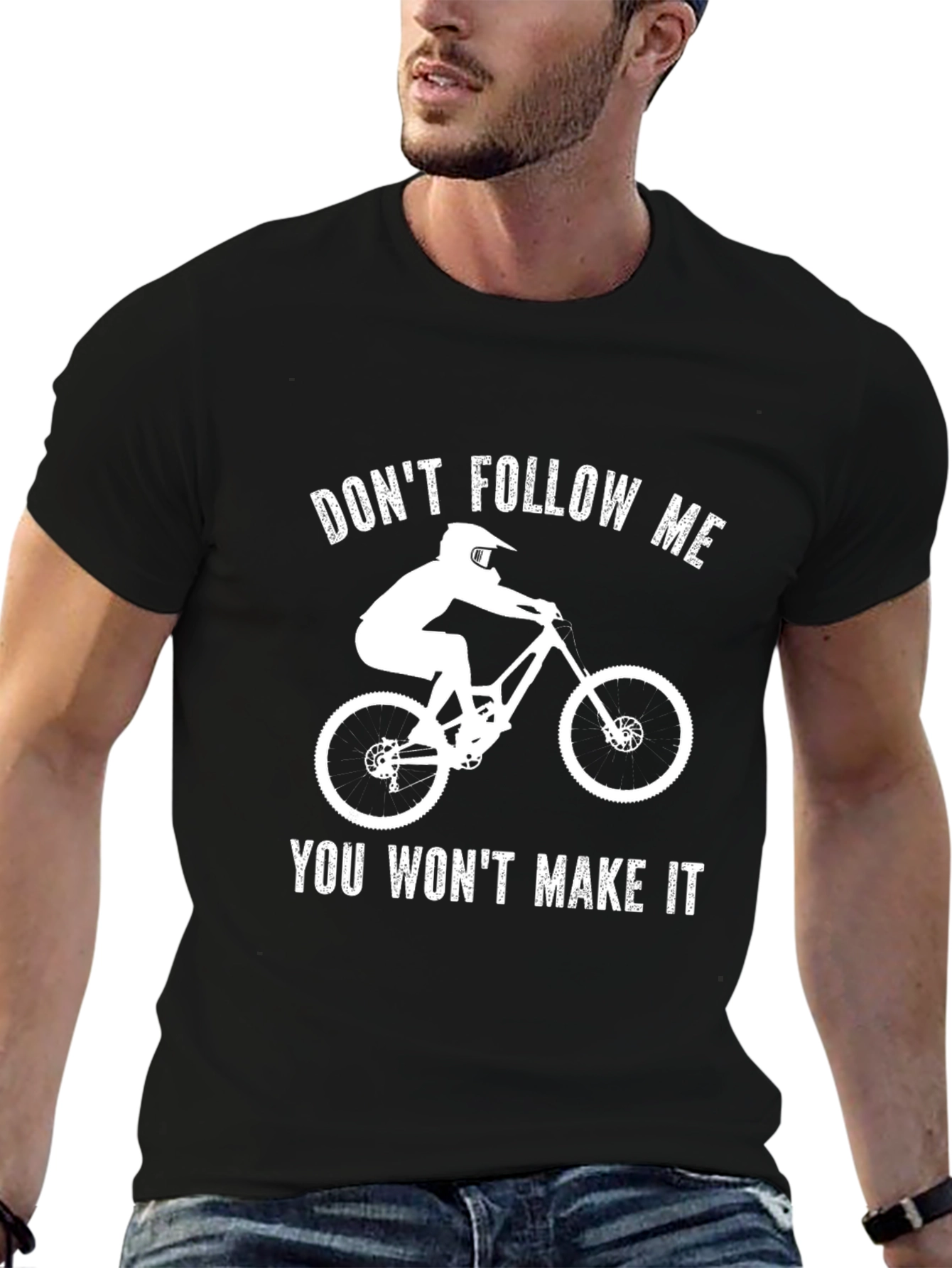 Dont Follow Me Funny Mountain Biking T-Shirt