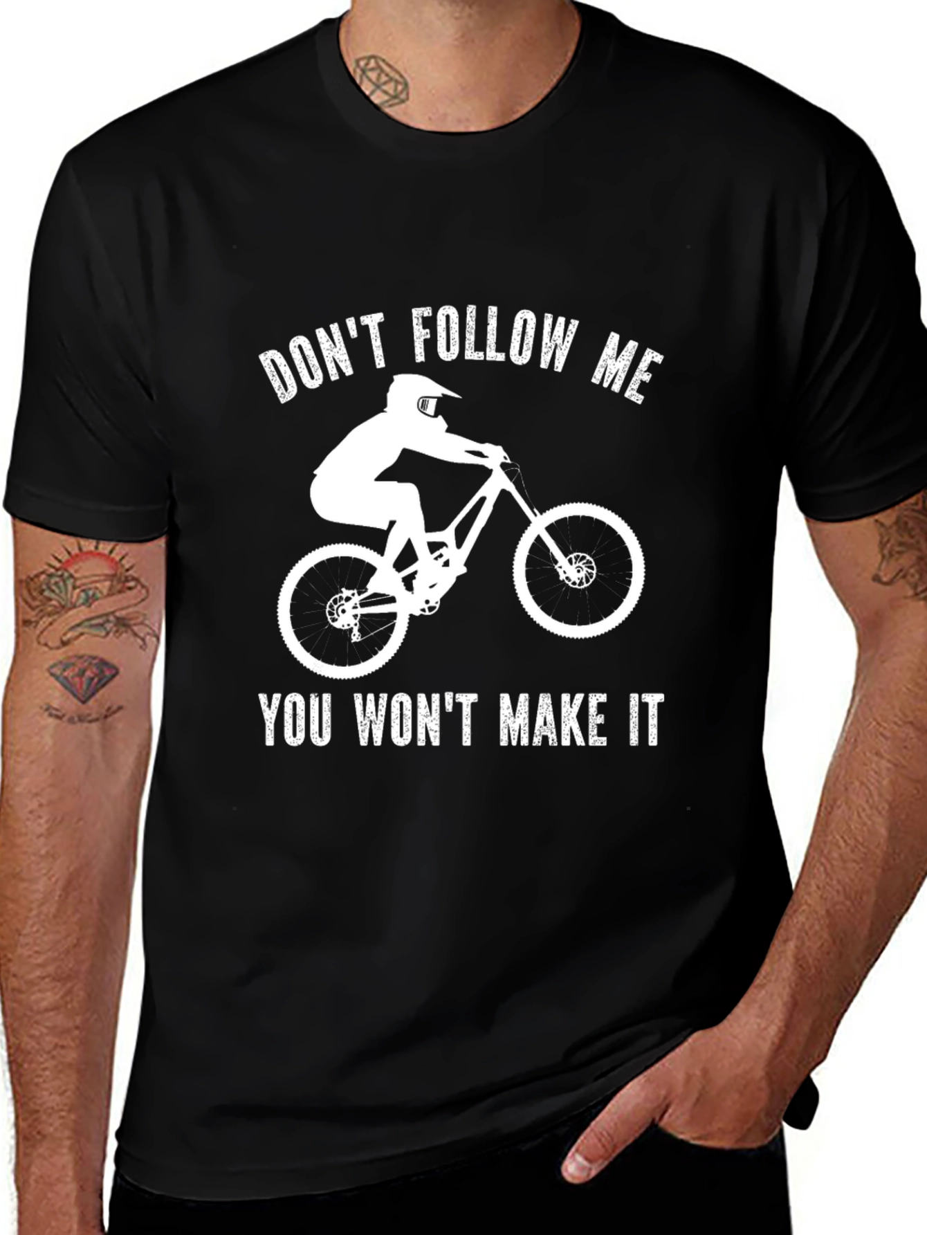 Dont Follow Me Funny Mountain Biking T-Shirt