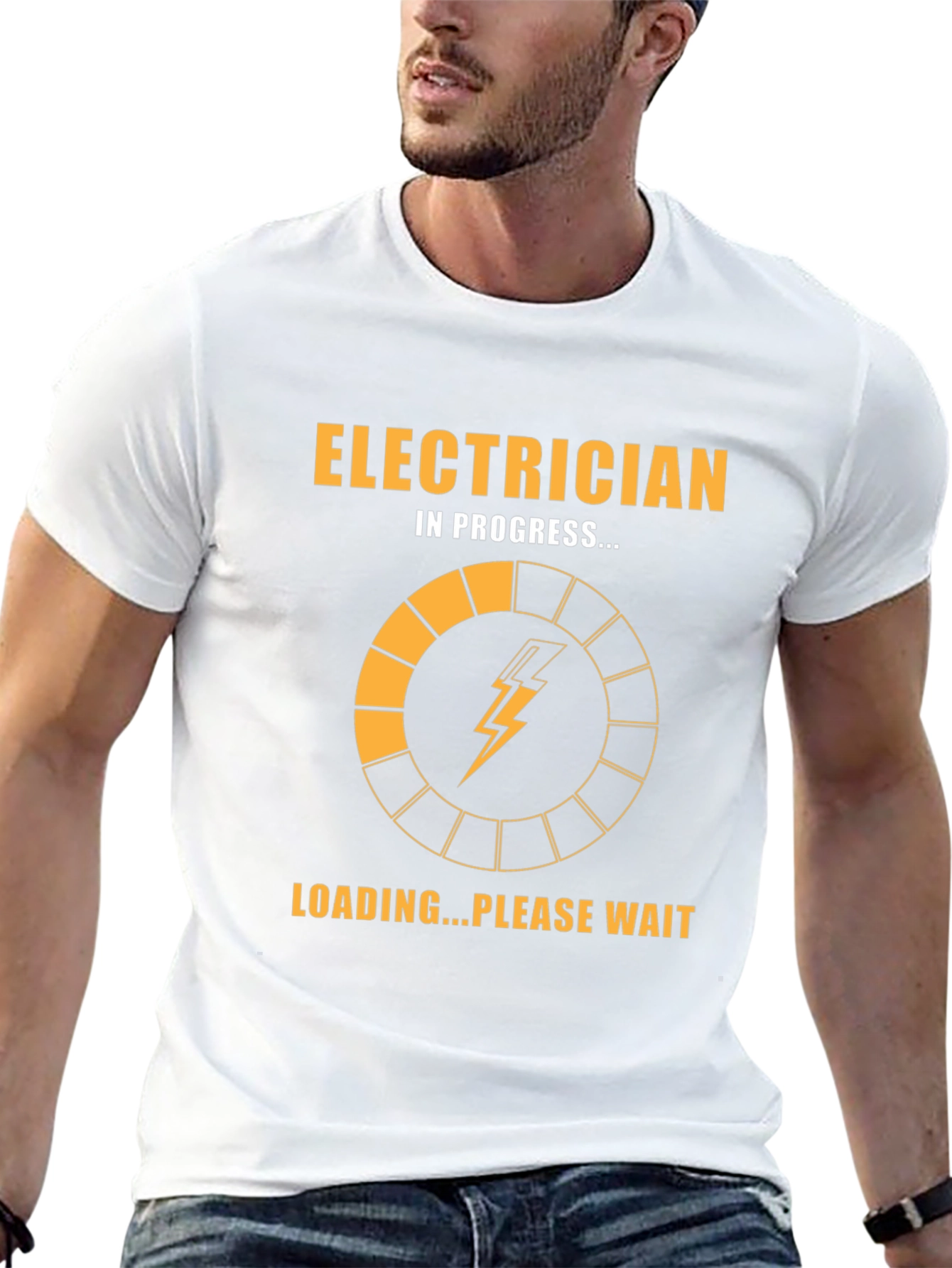 Electrician in Progress Funny T-Shirt - Black Cotton Tee