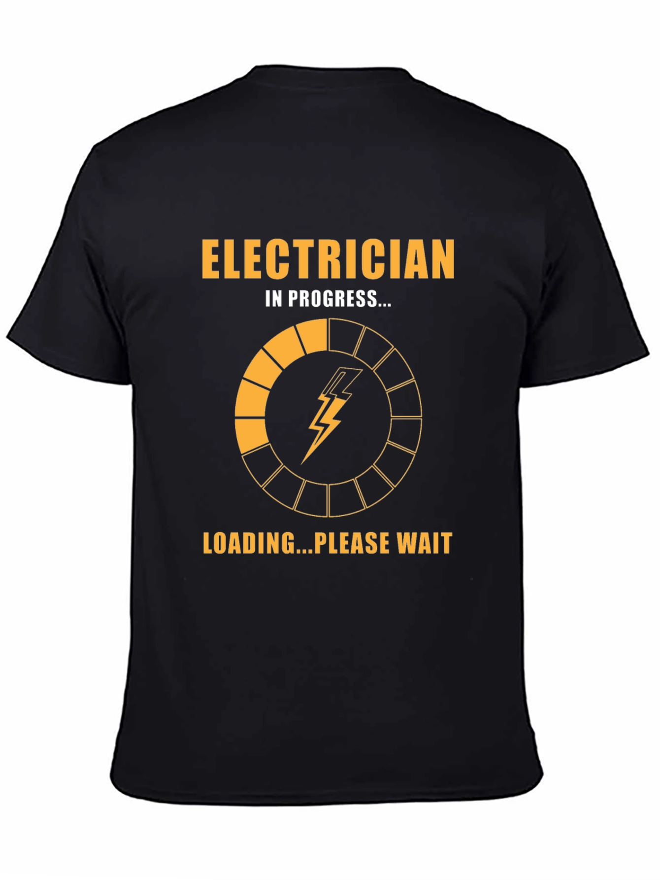 Electrician in Progress Funny T-Shirt - Black Cotton Tee