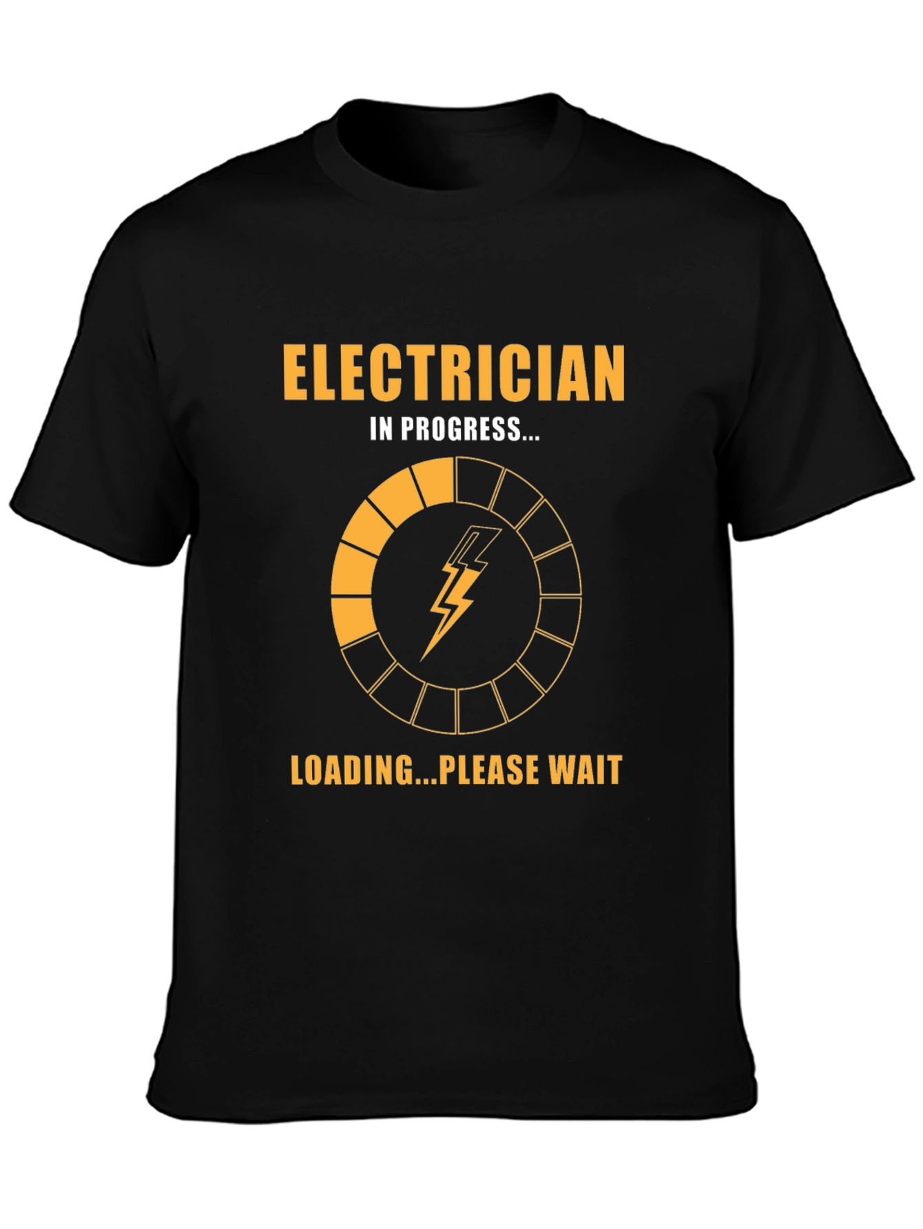 Electrician in Progress Funny T-Shirt - Black Cotton Tee