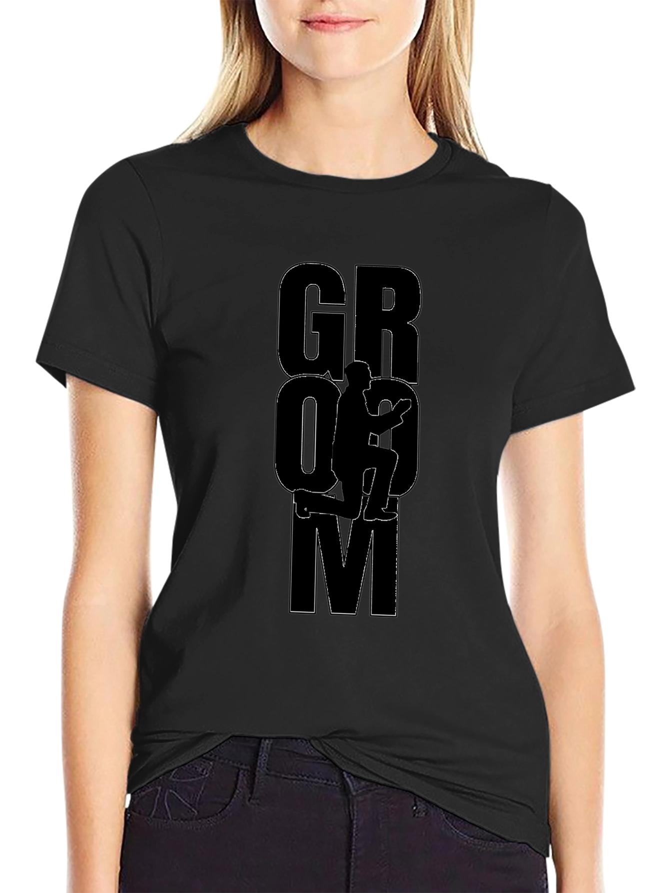 Groom Design Black T-Shirt