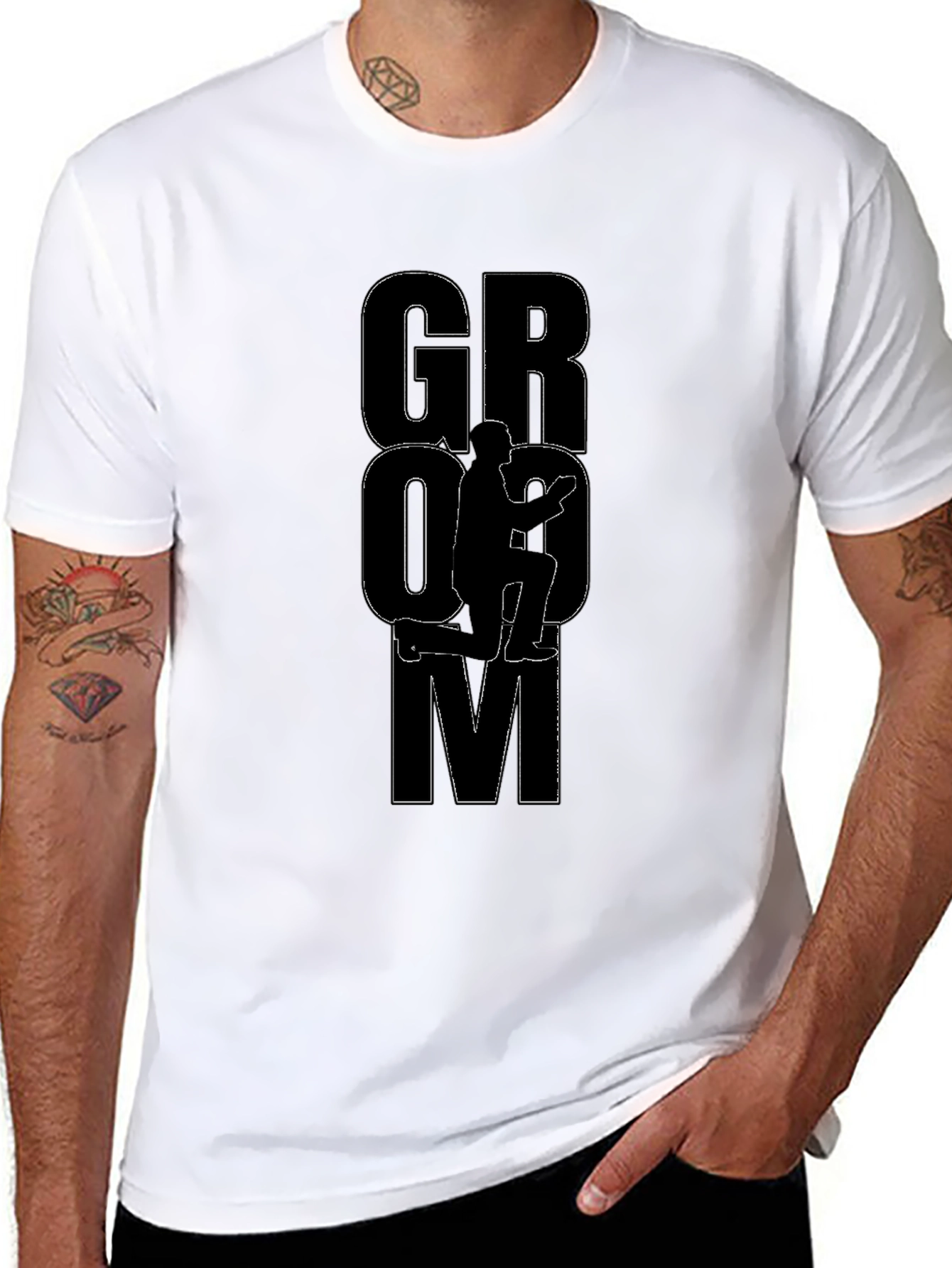 Groom Design Black T-Shirt
