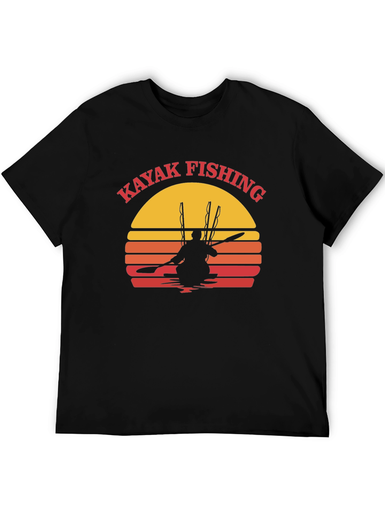 Kayak Fishing Sunset Graphic Tee