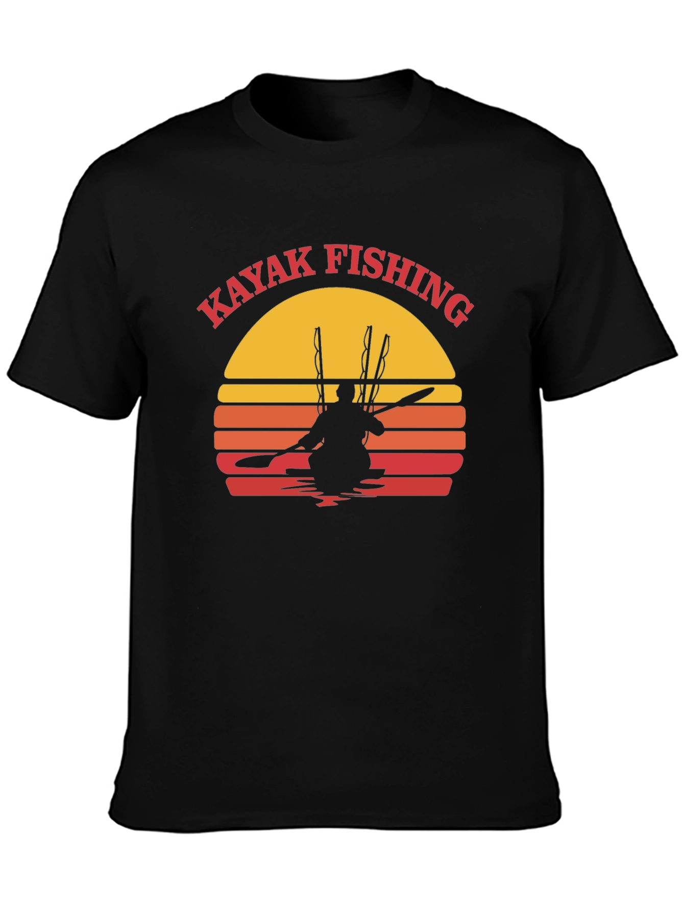 Kayak Fishing Sunset Graphic Tee