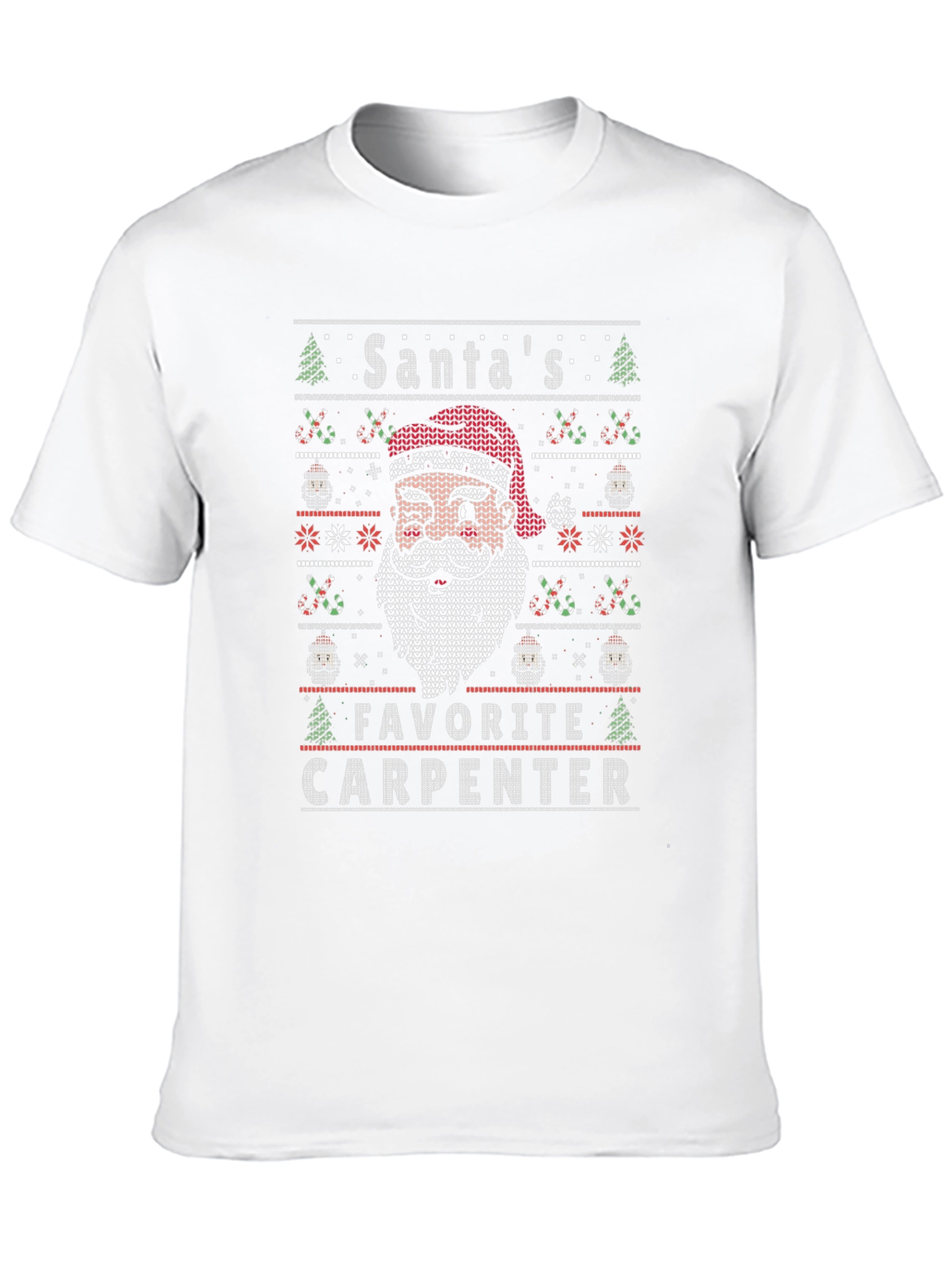 Santas Favorite Carpenter Ugly Christmas Sweater T-Shirt