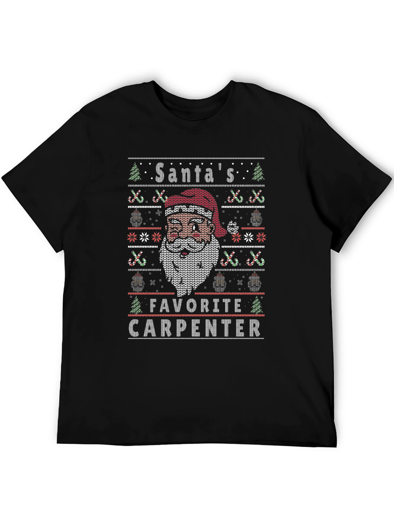 Santas Favorite Carpenter Ugly Christmas Sweater T-Shirt