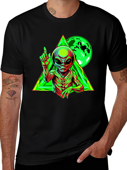 Alien Graphic Black T-Shirt