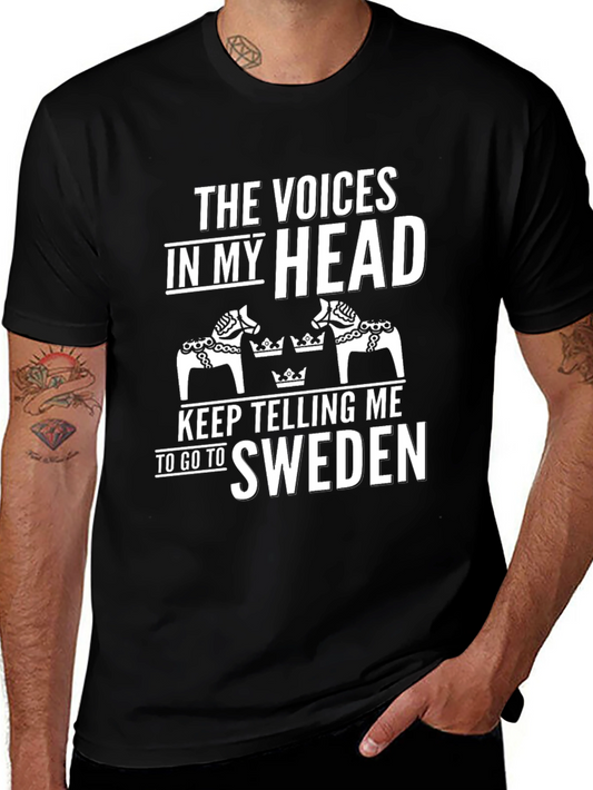 Funny Sweden T-Shirt Swedish Horse Graphic Tee