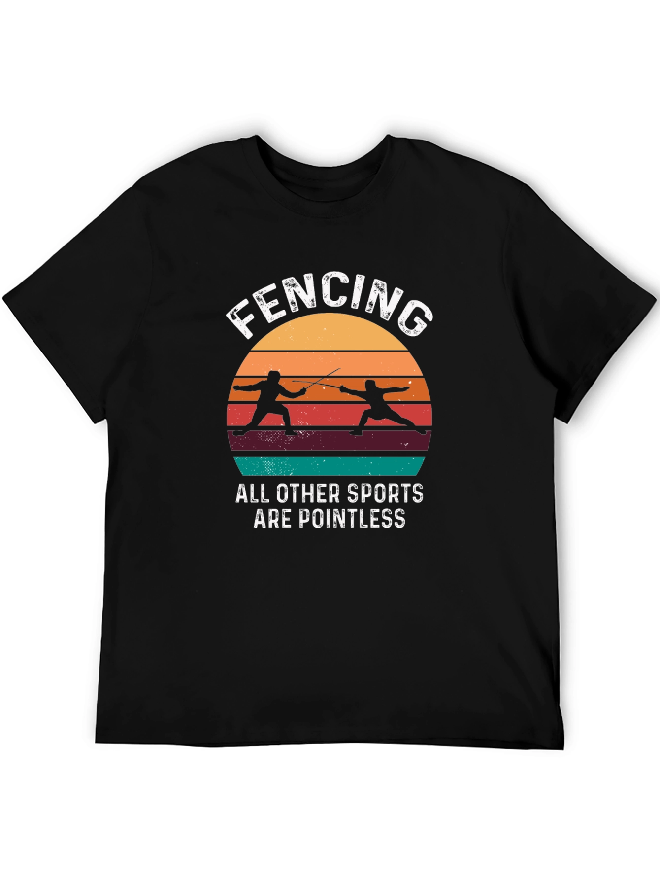 Fencing Retro Graphic T-Shirt