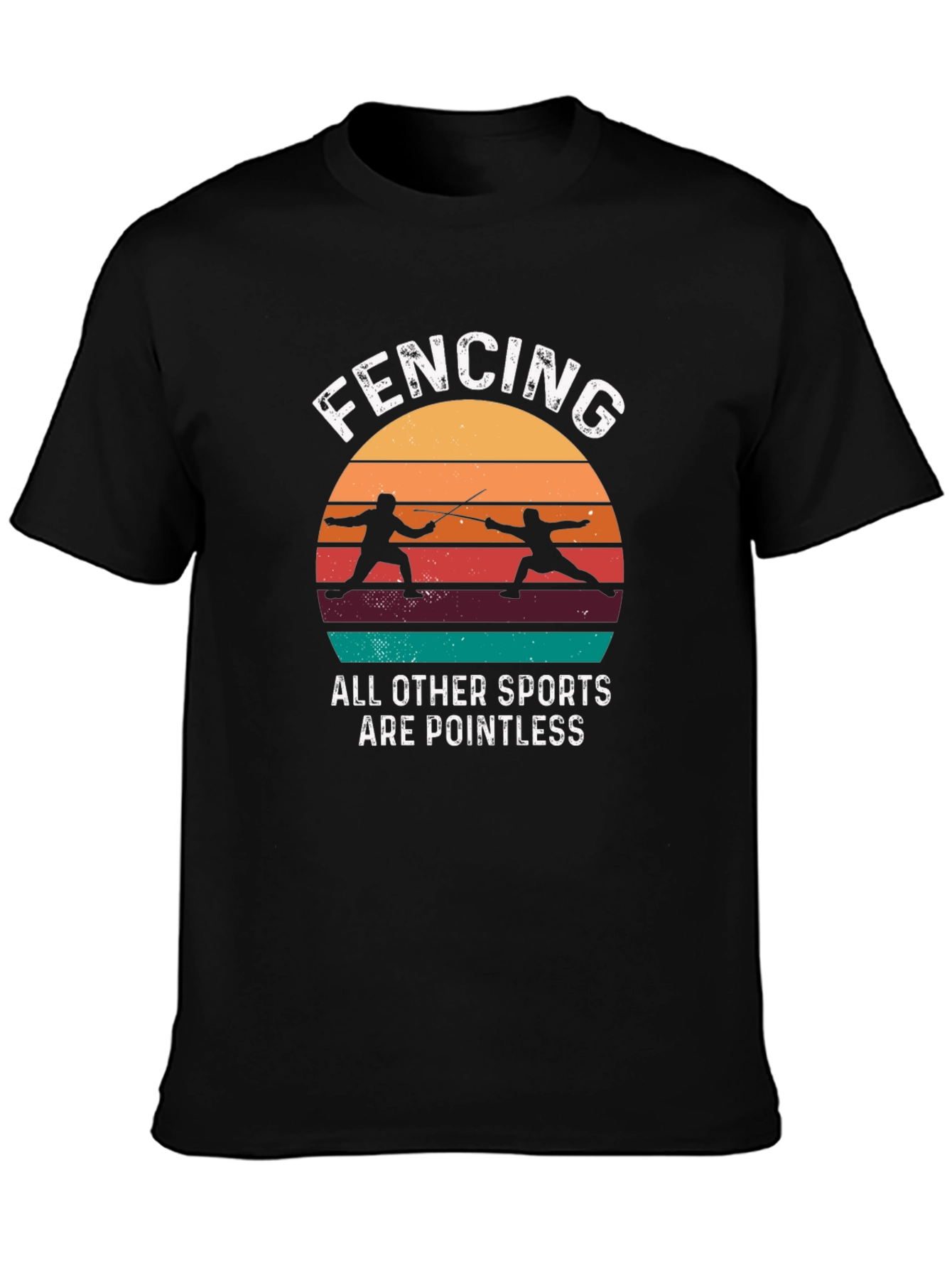Fencing Retro Graphic T-Shirt