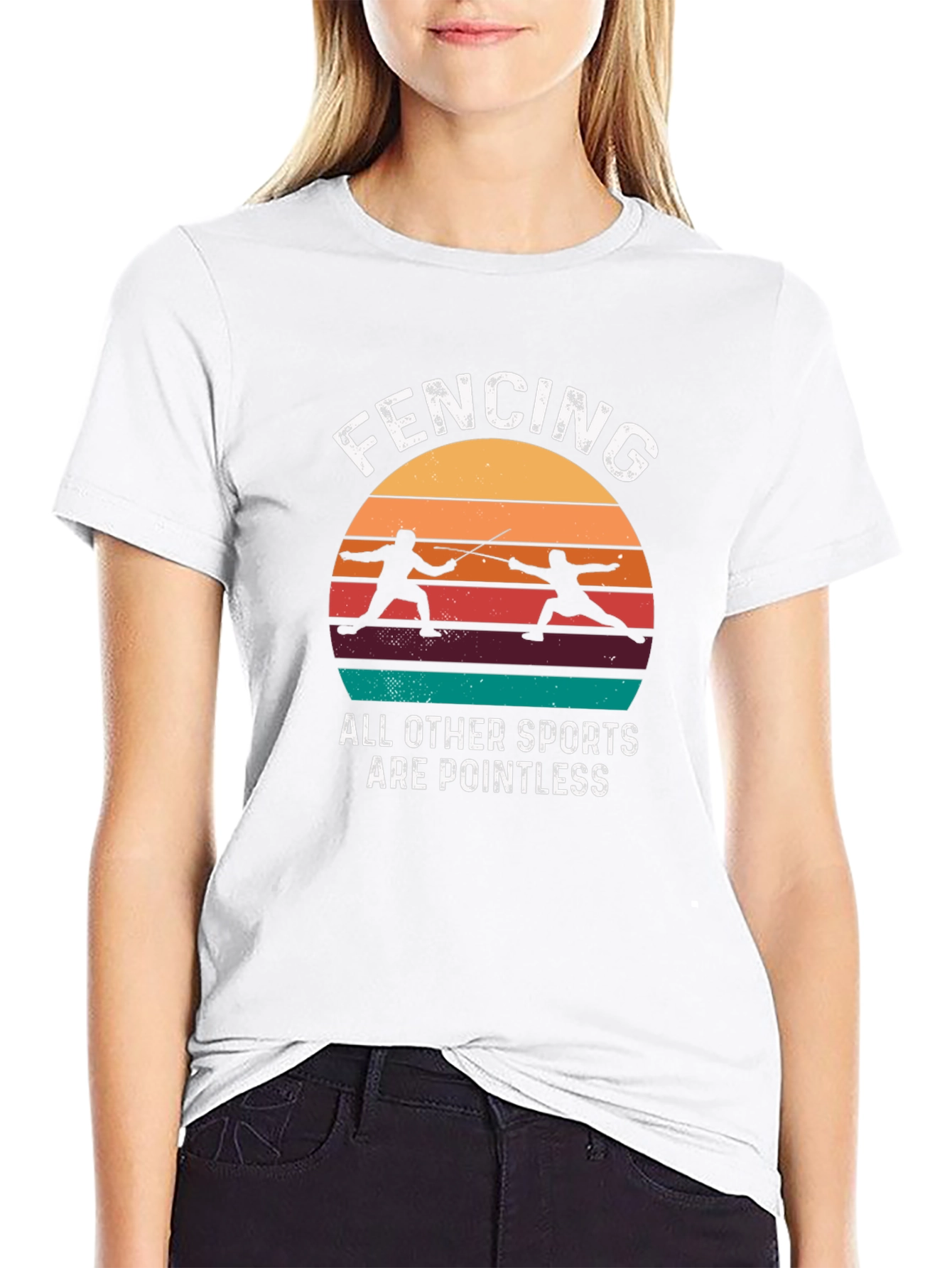 Fencing Retro Graphic T-Shirt