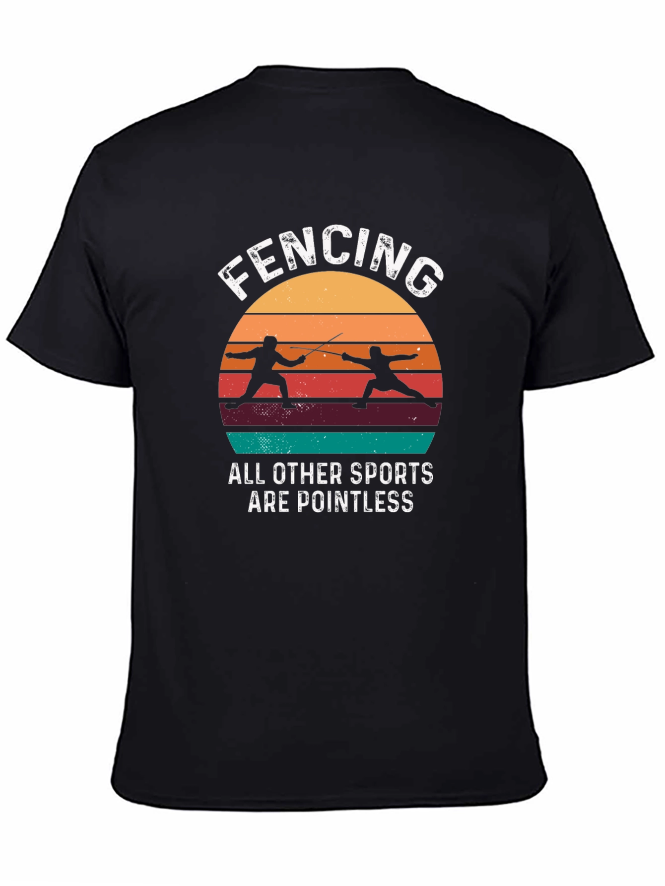 Fencing Retro Graphic T-Shirt