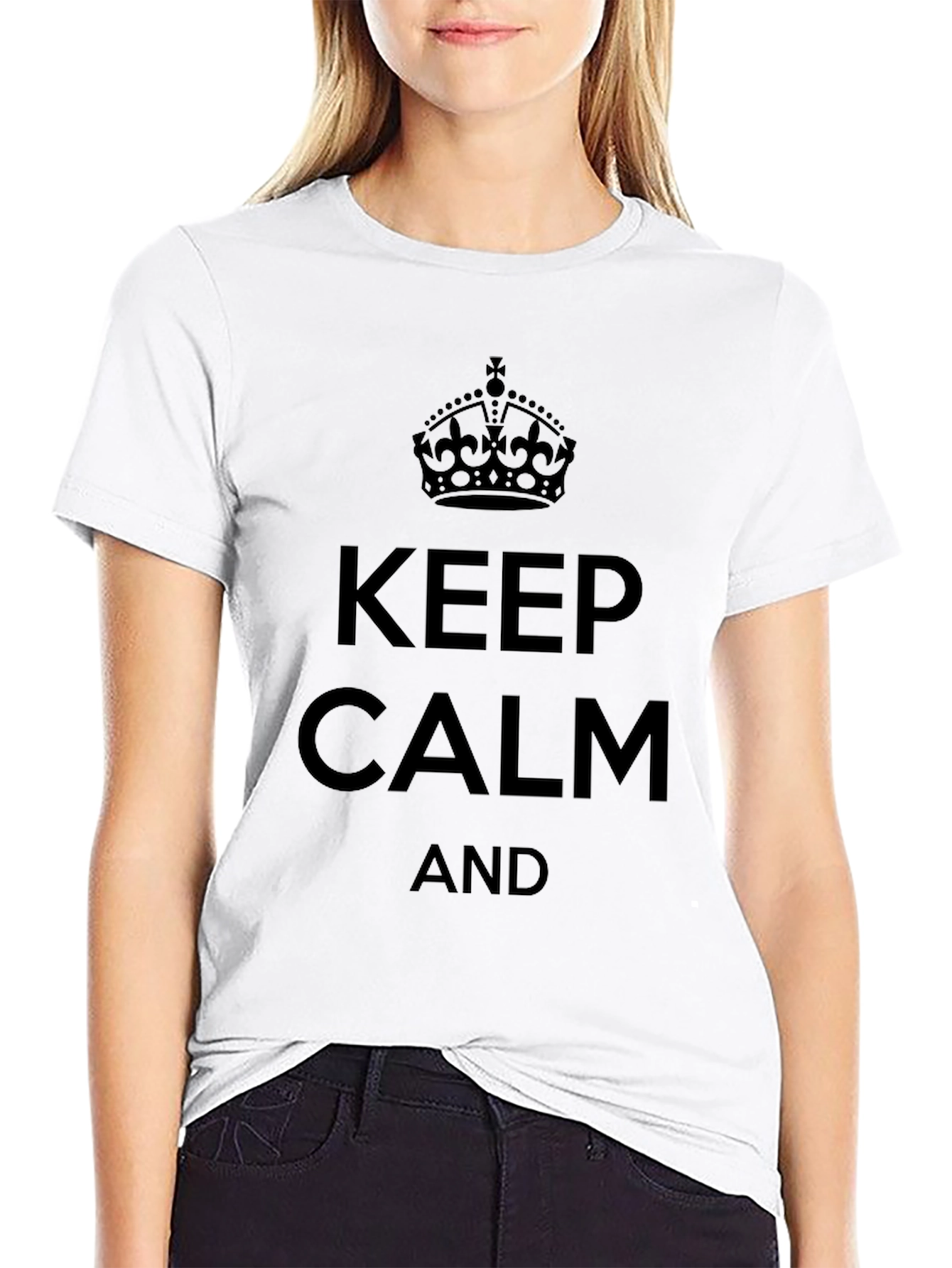 Keep Calm Graphic Tee - Black