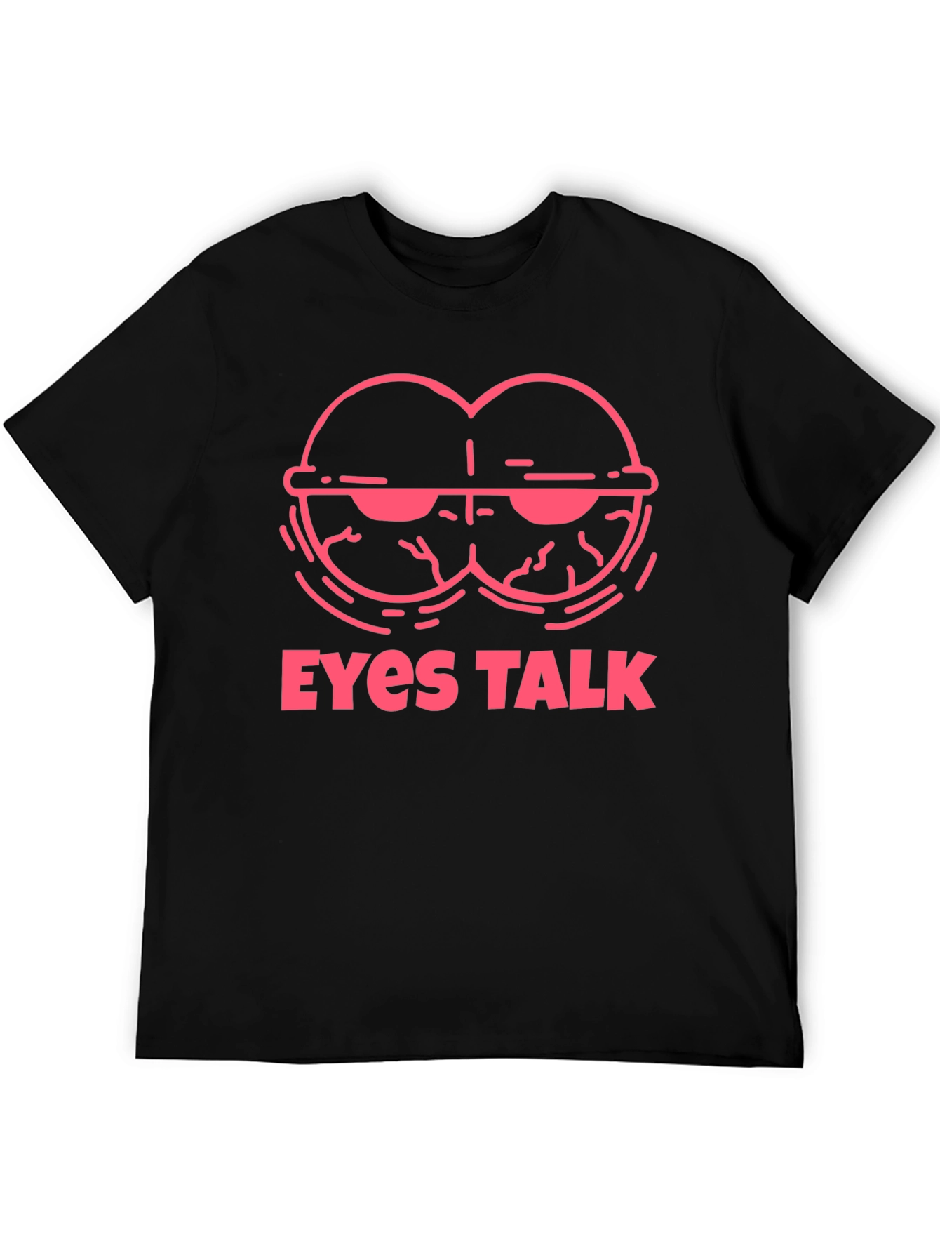 Eyes Talk Graphic Tee - Cool Black T-Shirt