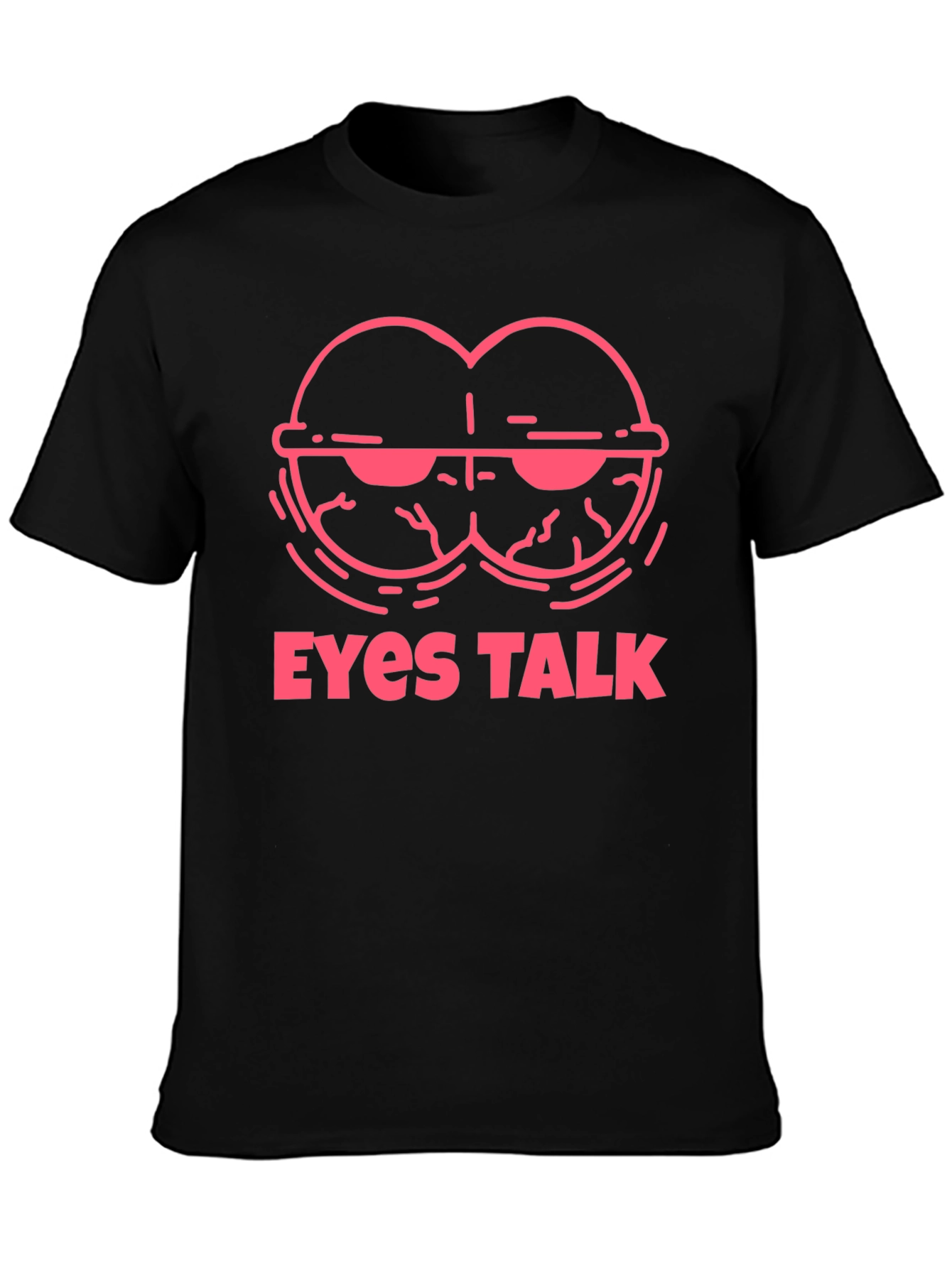 Eyes Talk Graphic Tee - Cool Black T-Shirt
