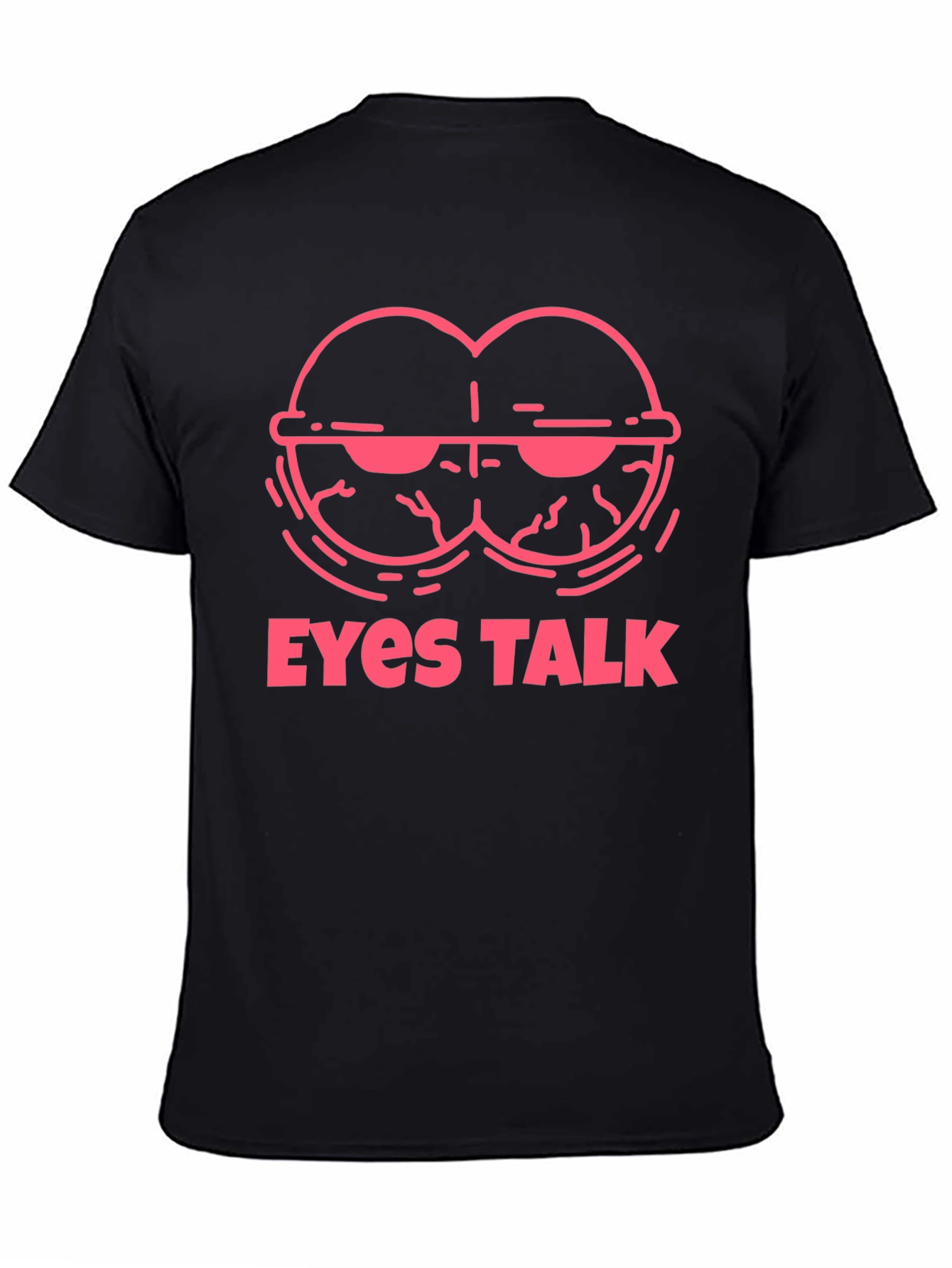 Eyes Talk Graphic Tee - Cool Black T-Shirt
