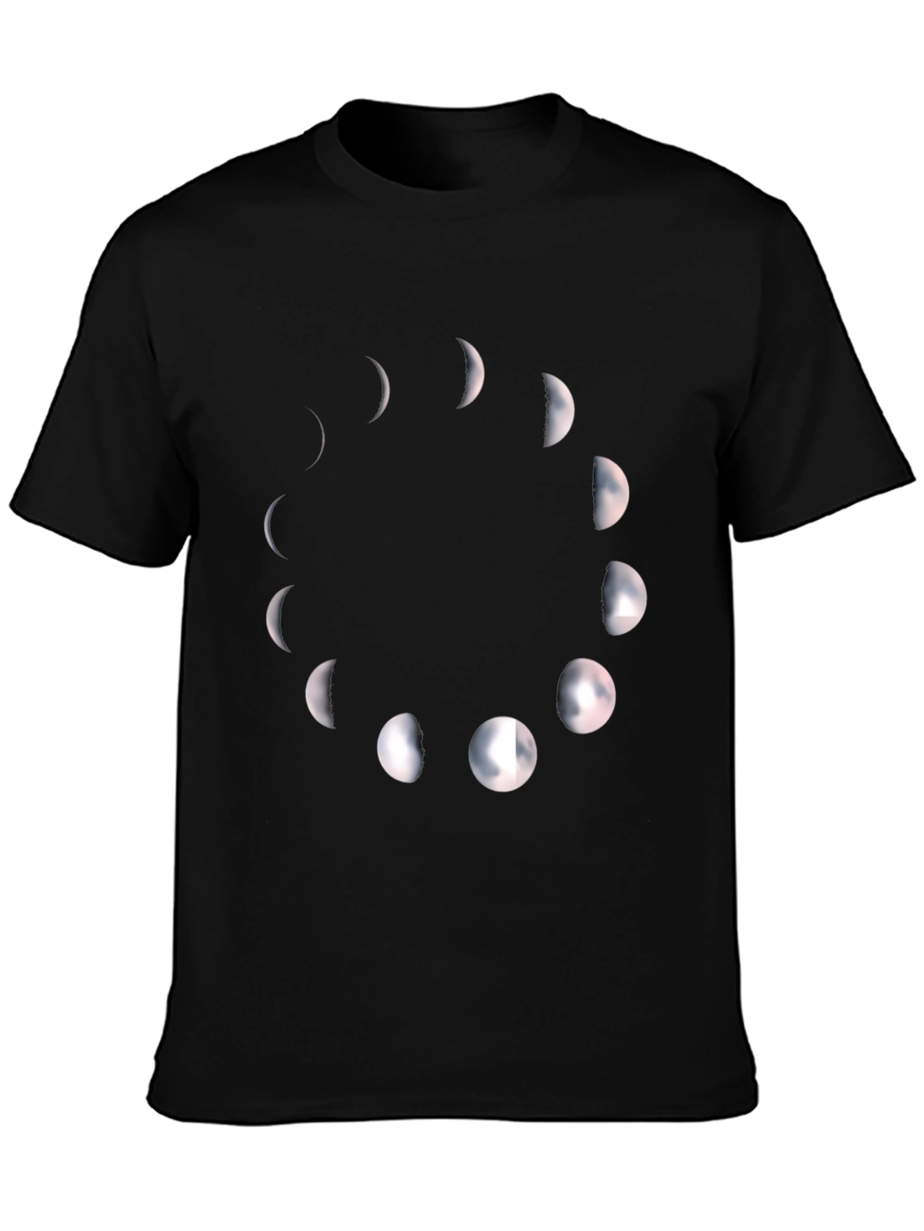 Phases of the Moon Black Graphic Tee