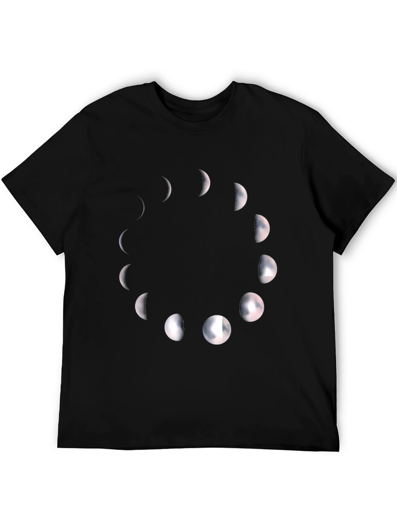 Phases of the Moon Black Graphic Tee