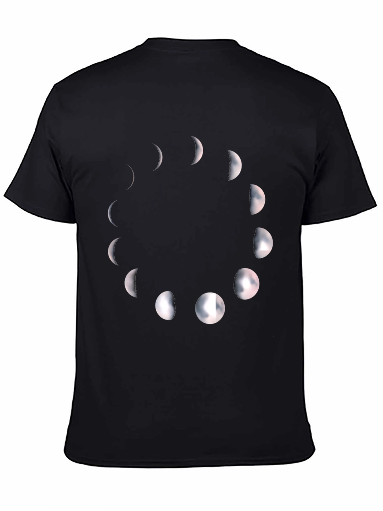 Phases of the Moon Black Graphic Tee