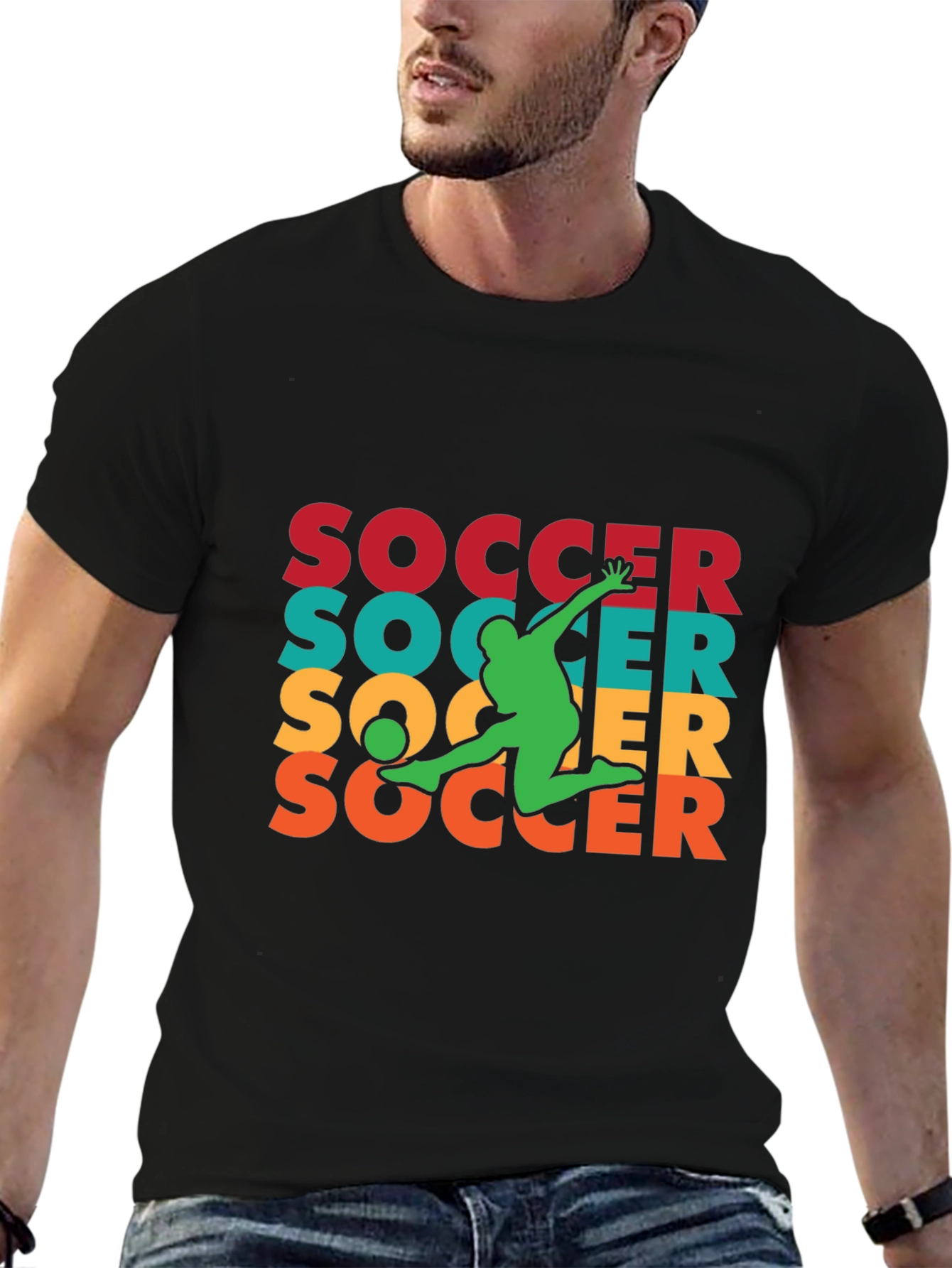 Retro Soccer Player Graphic Tee