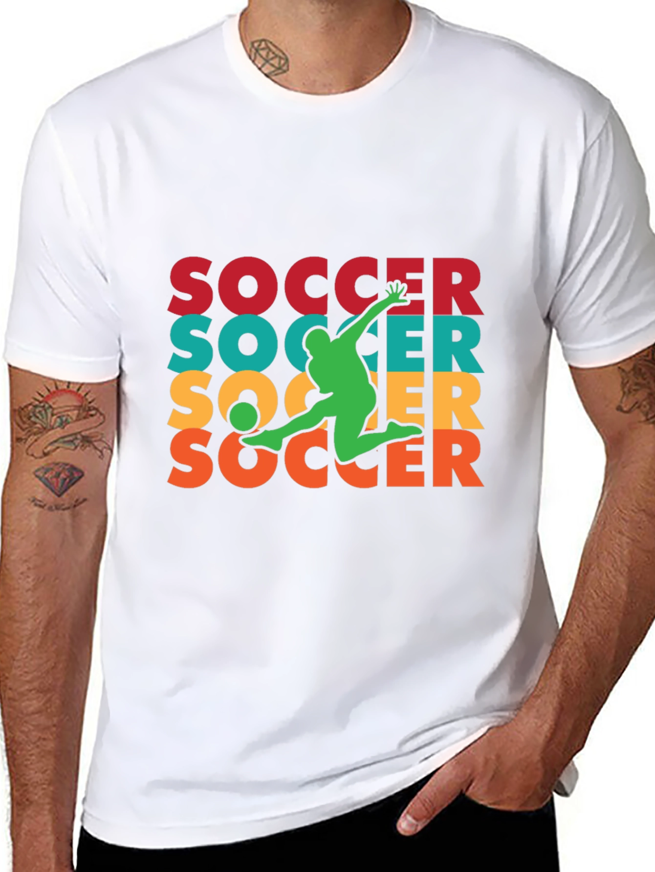 Retro Soccer Player Graphic Tee