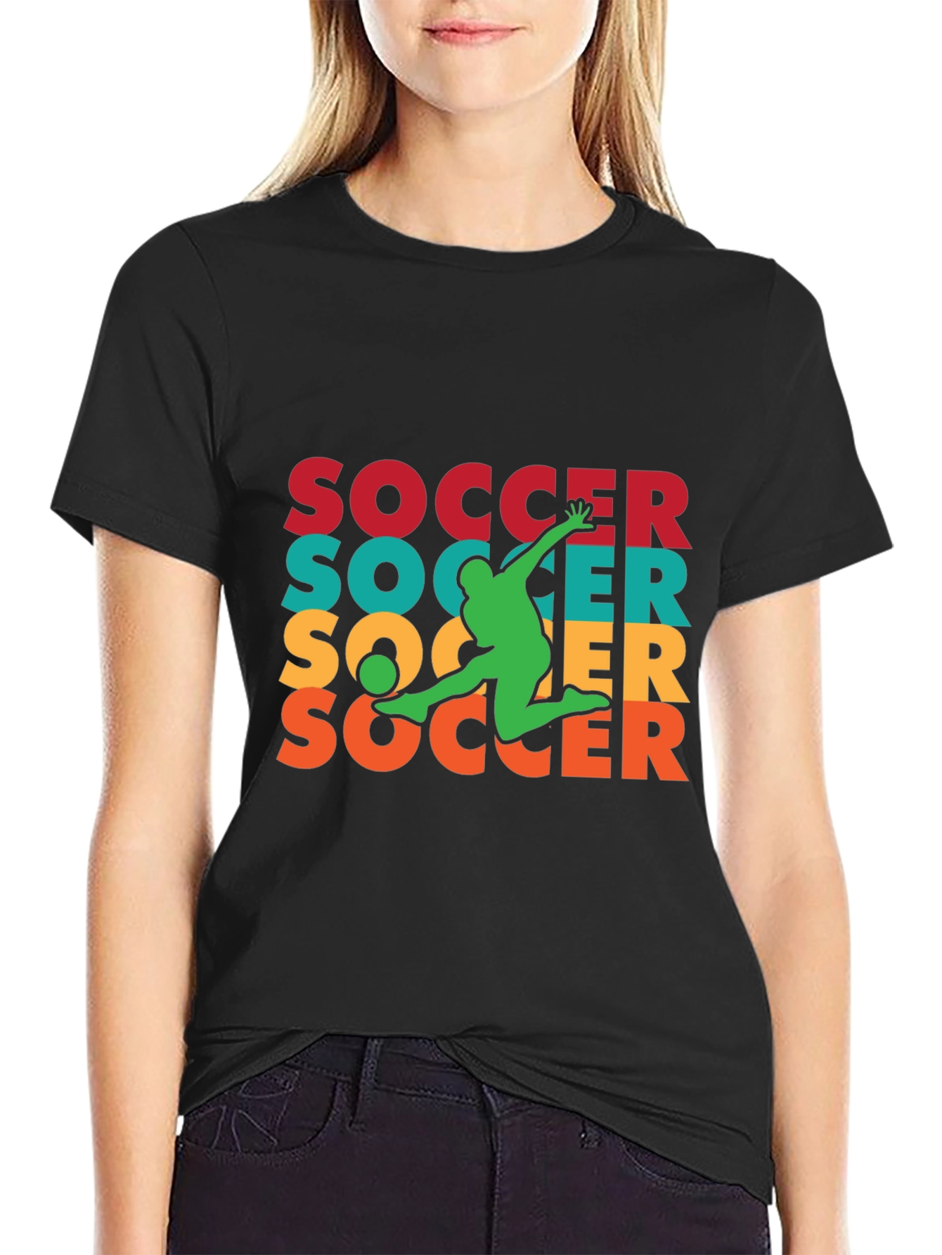 Retro Soccer Player Graphic Tee