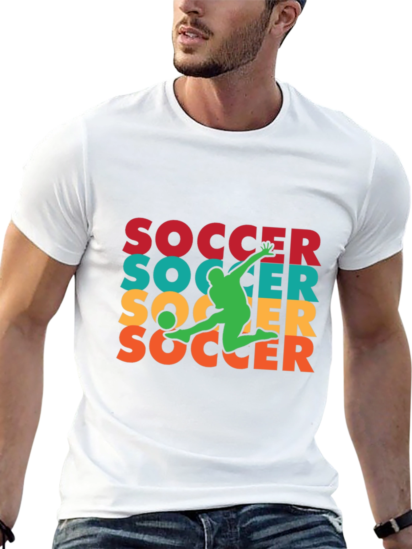 Retro Soccer Player Graphic Tee