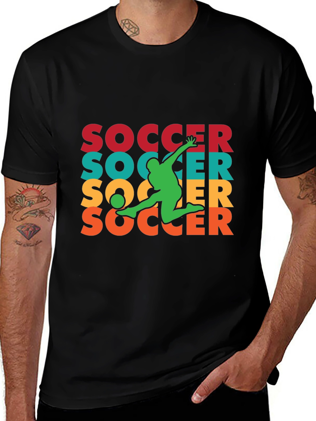 Retro Soccer Player Graphic Tee