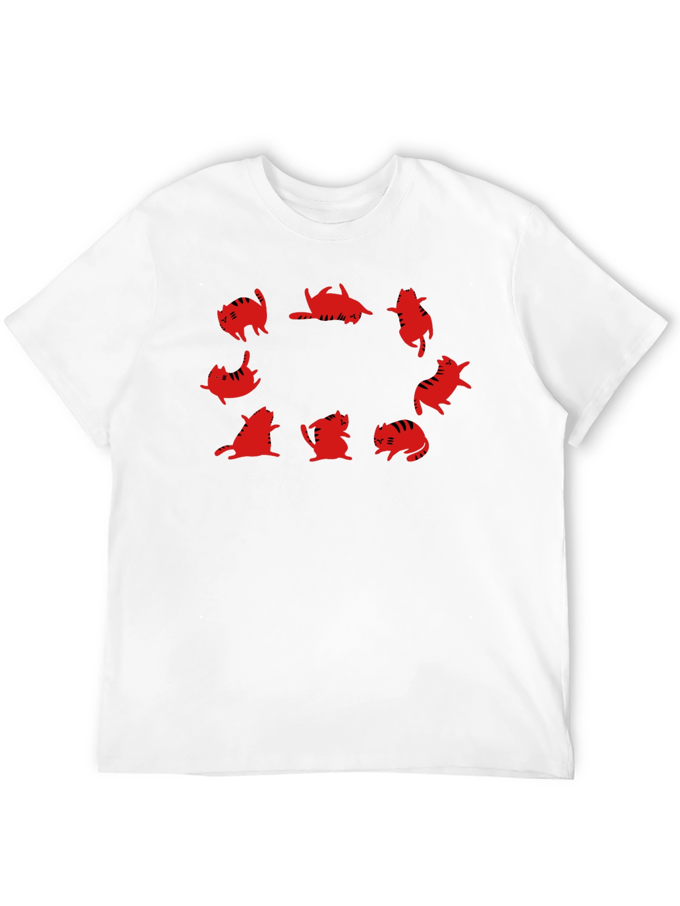 Cat Circle Graphic Tee - Unique Design!