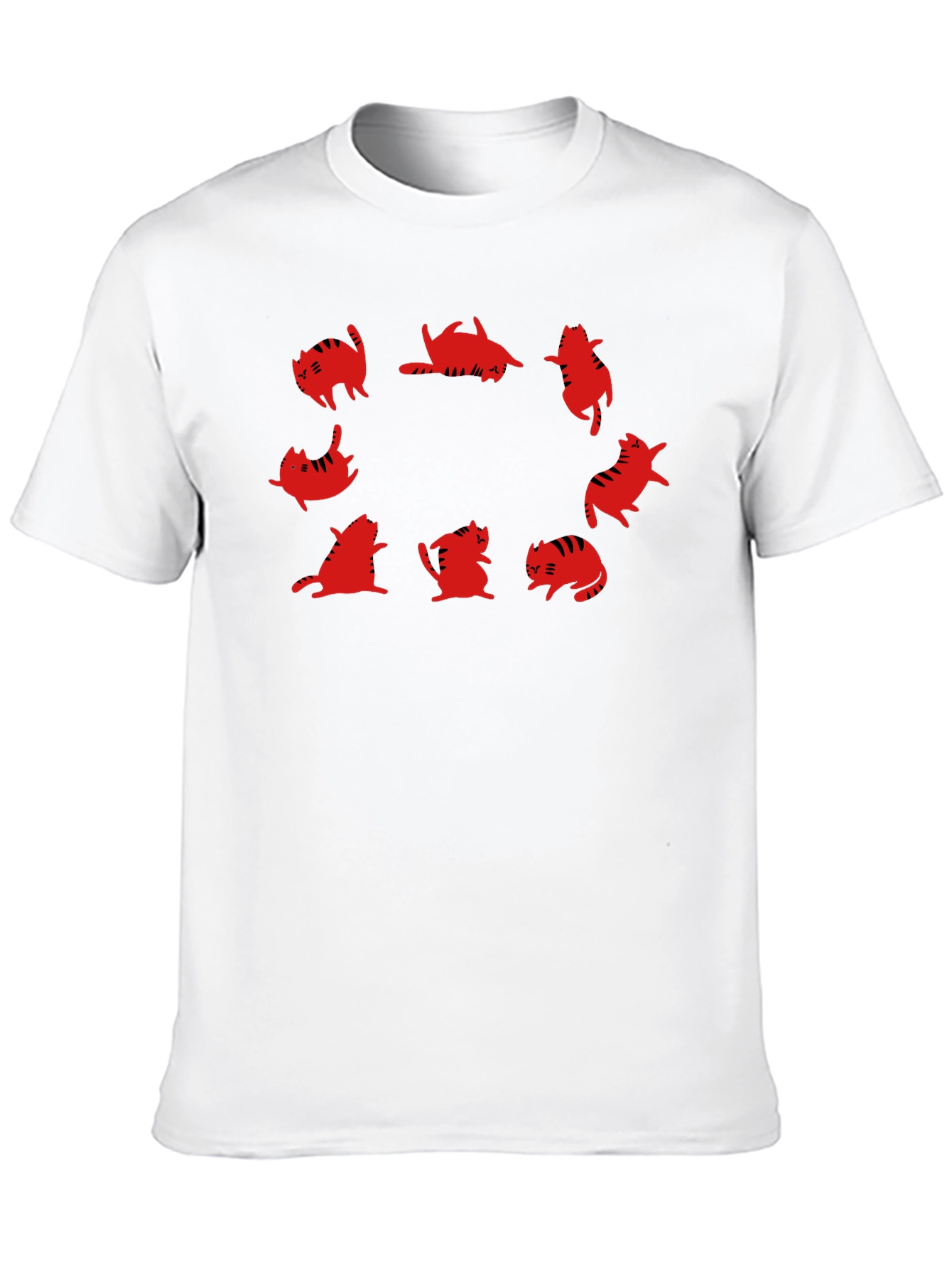 Cat Circle Graphic Tee - Unique Design!