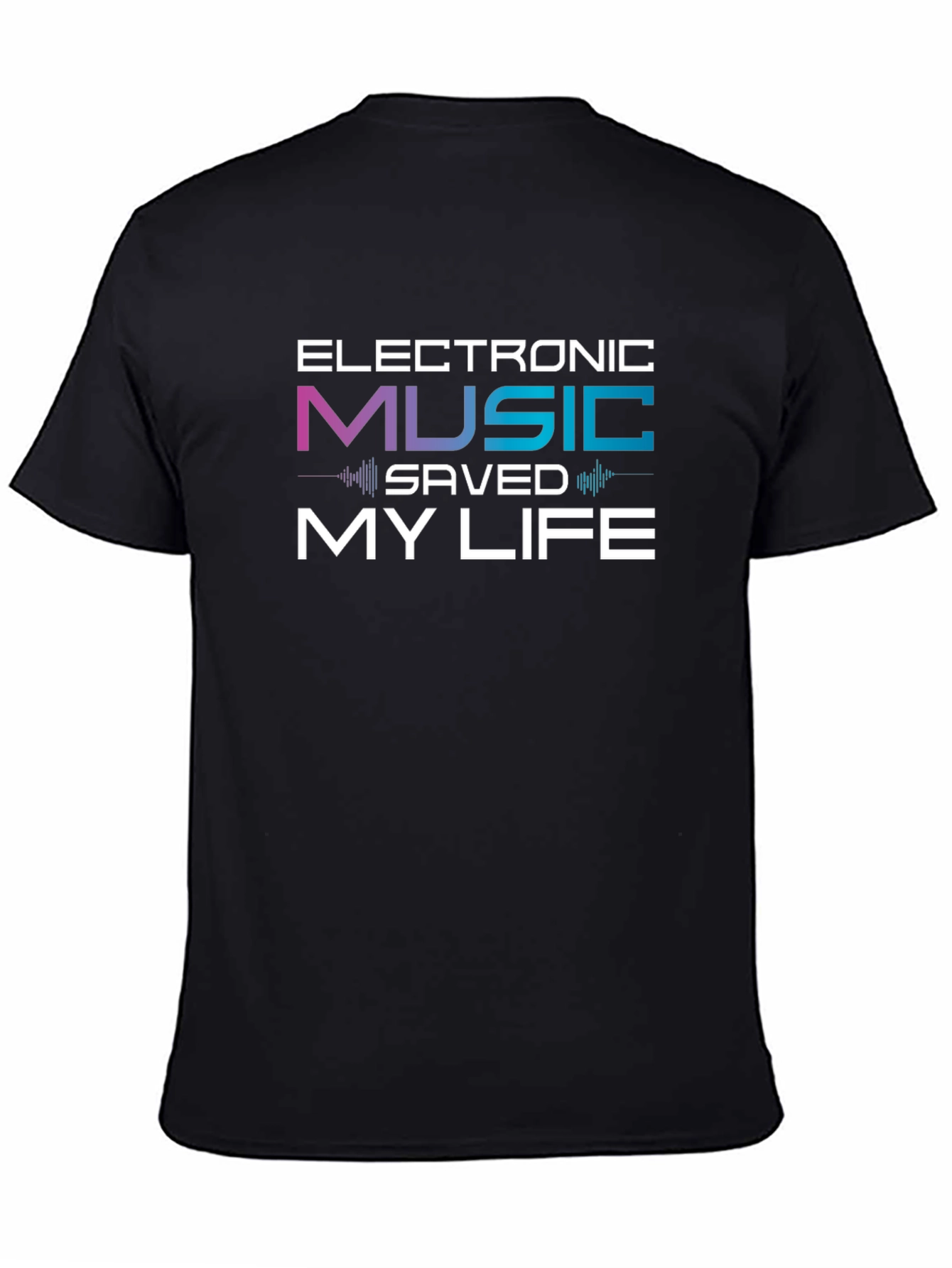 Electronic Music Saved My Life Black T-Shirt