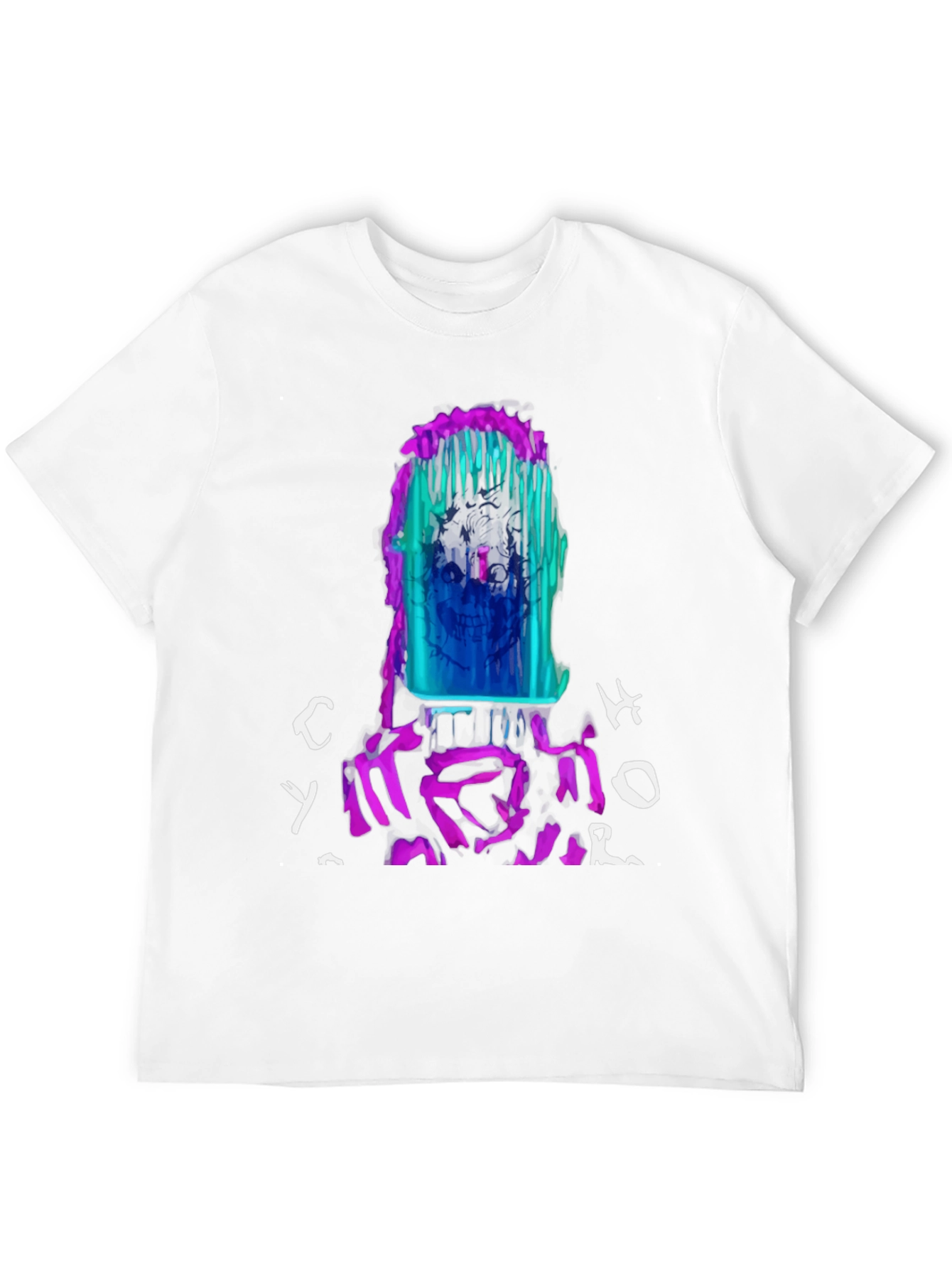 Vibrant Graphic Print Crew Neck Tee