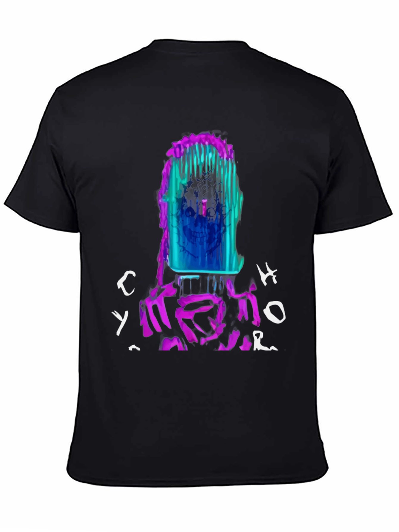 Vibrant Graphic Print Crew Neck Tee