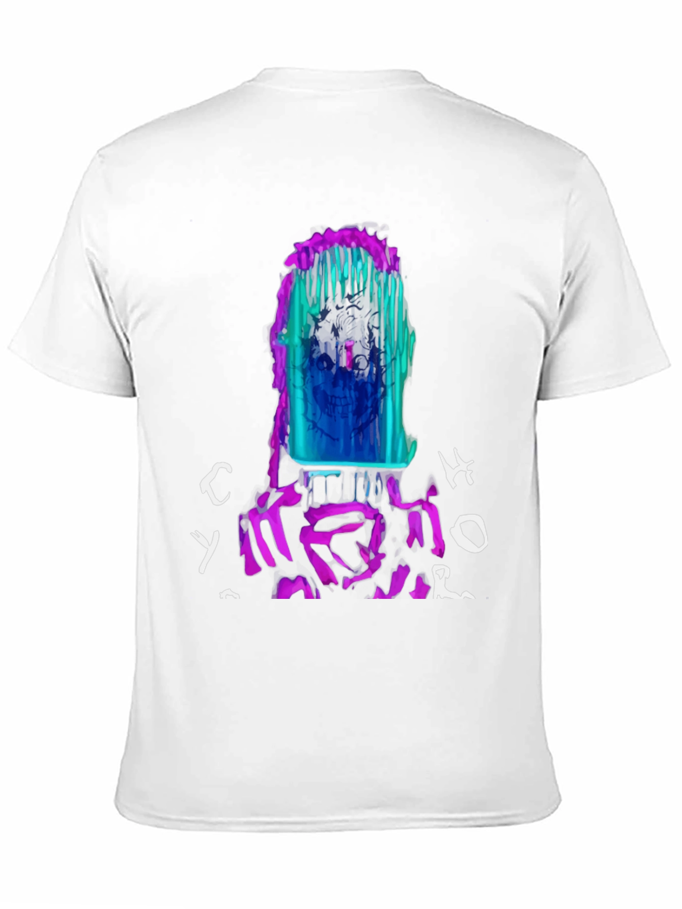 Vibrant Graphic Print Crew Neck Tee