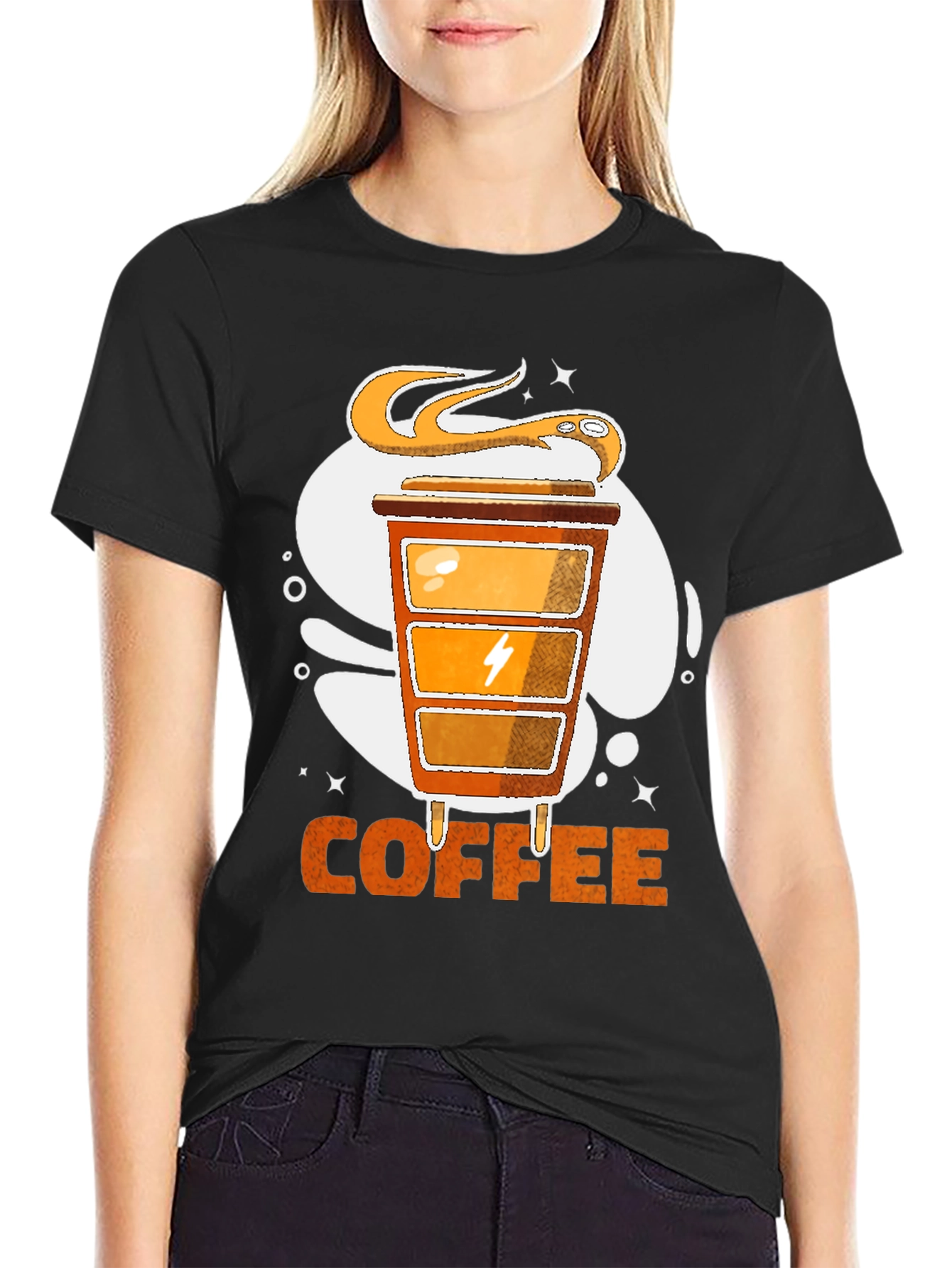 Coffee Powered T-Shirt | Snake & Energy Design
