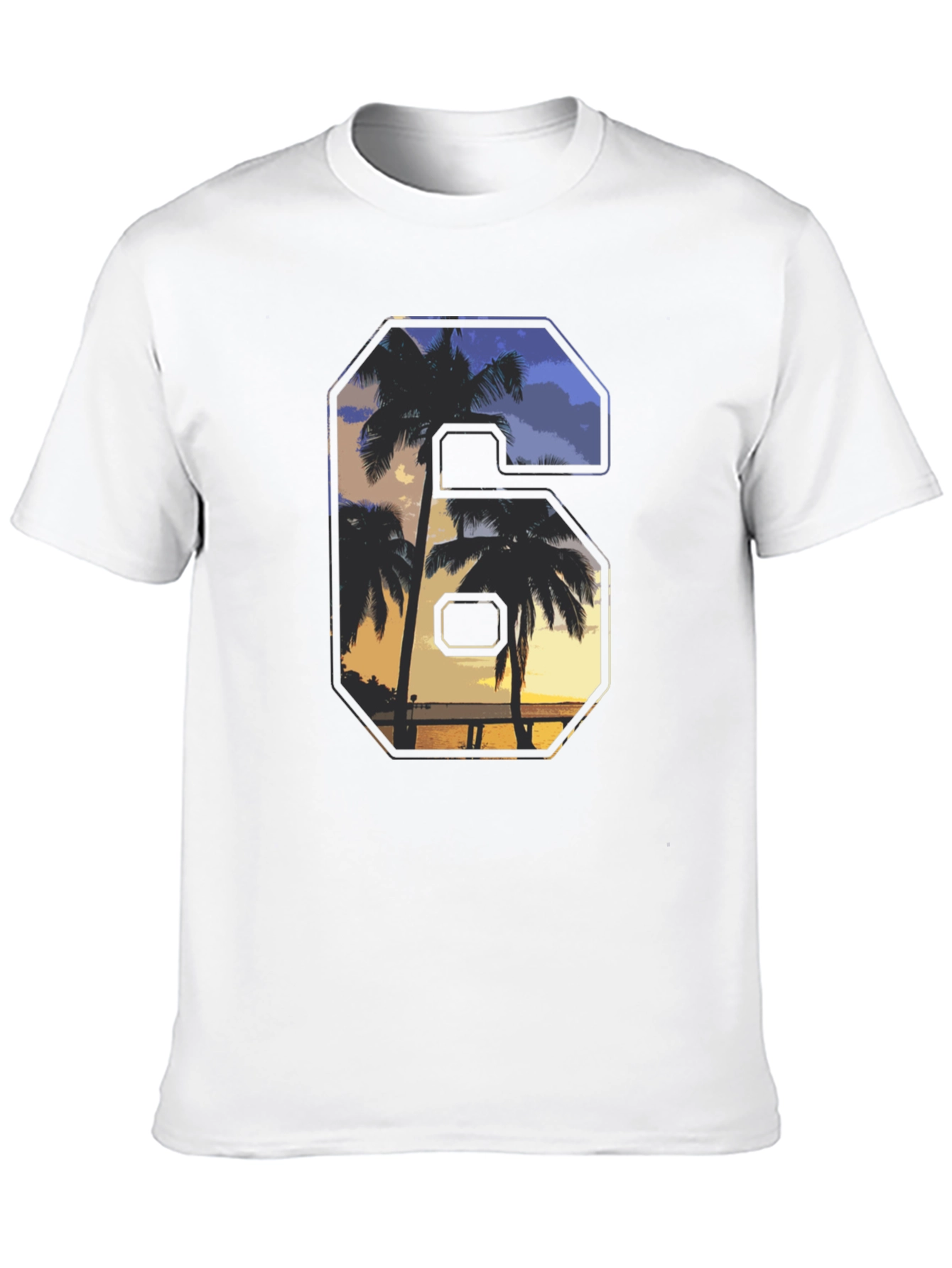 Tropical Sunset Number T-Shirt