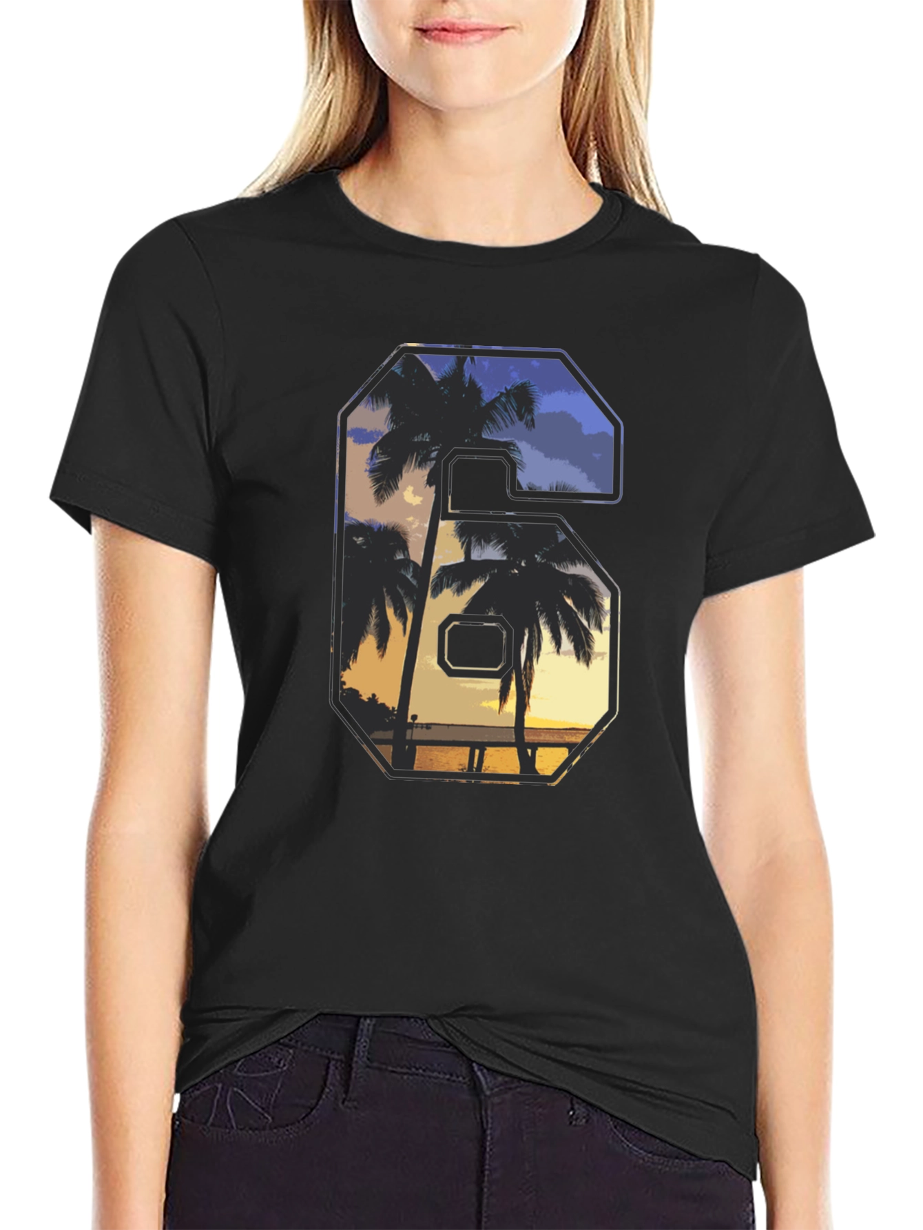 Tropical Sunset Number T-Shirt