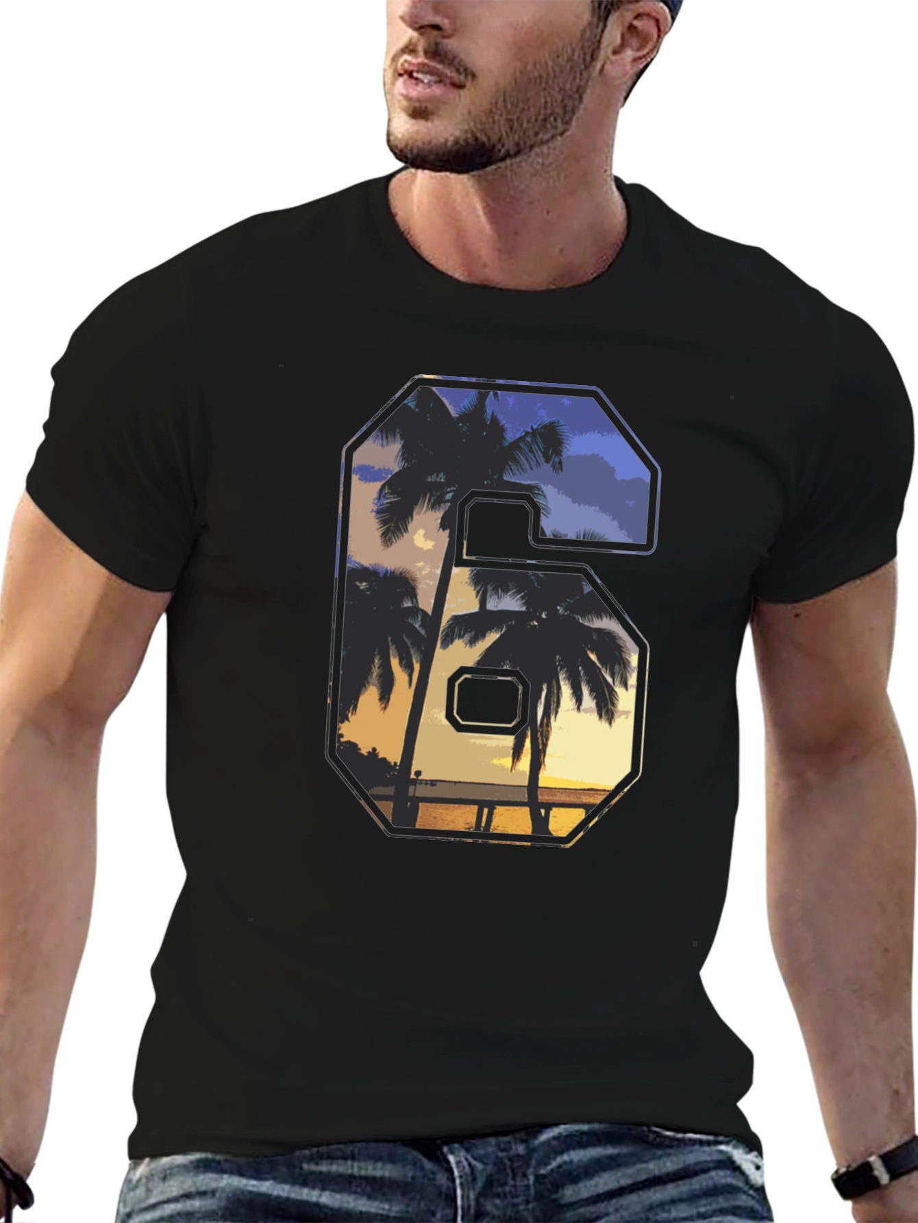 Tropical Sunset Number T-Shirt