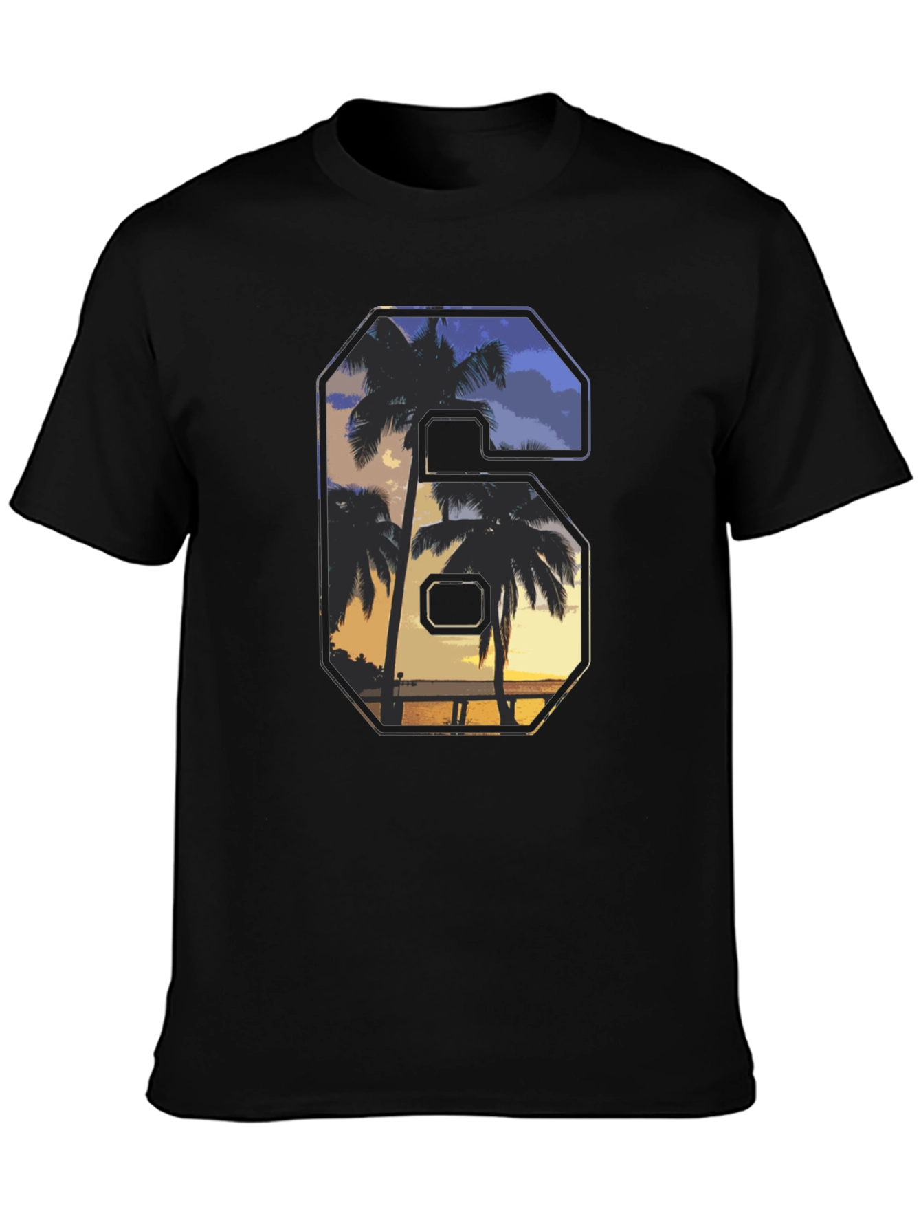 Tropical Sunset Number T-Shirt
