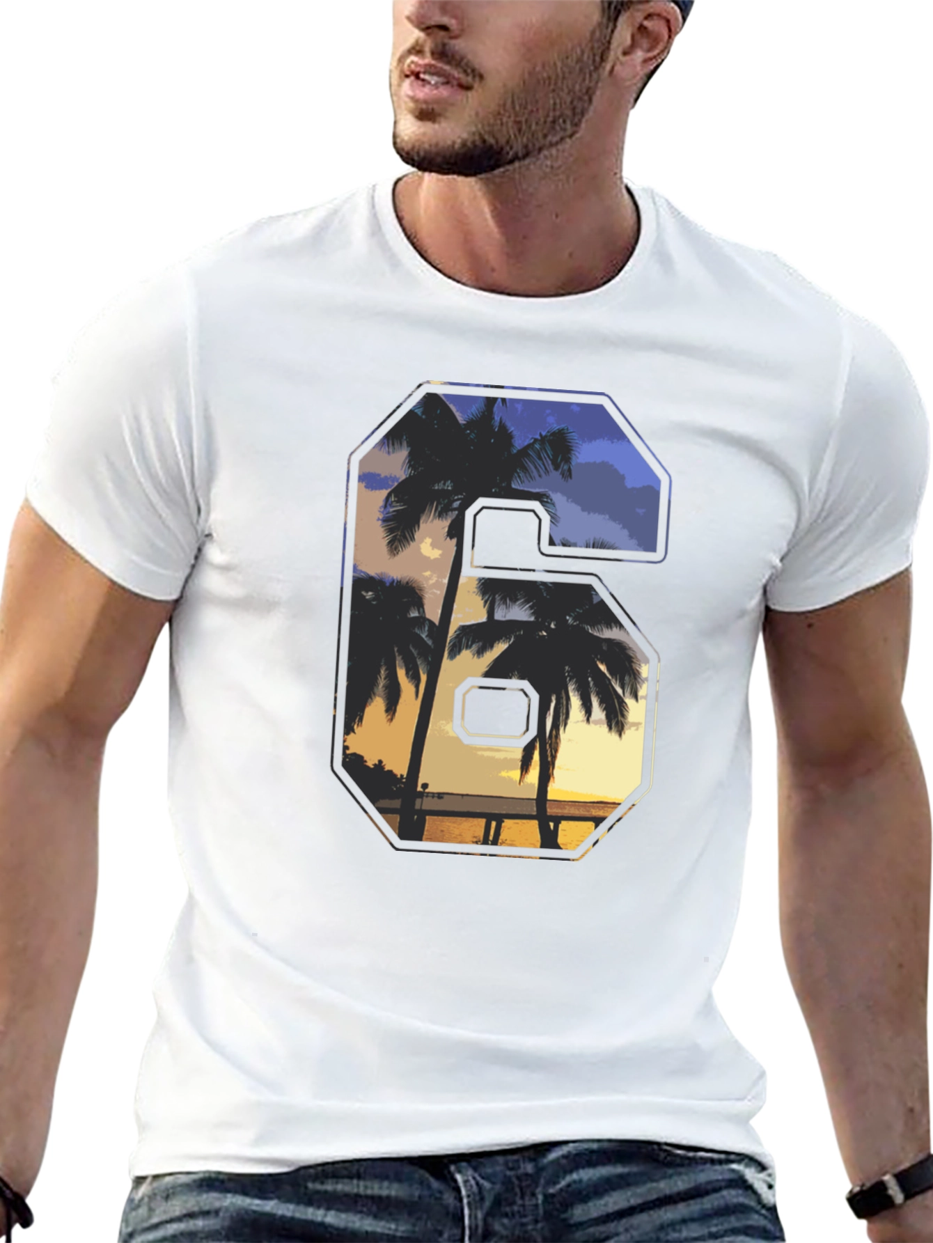 Tropical Sunset Number T-Shirt